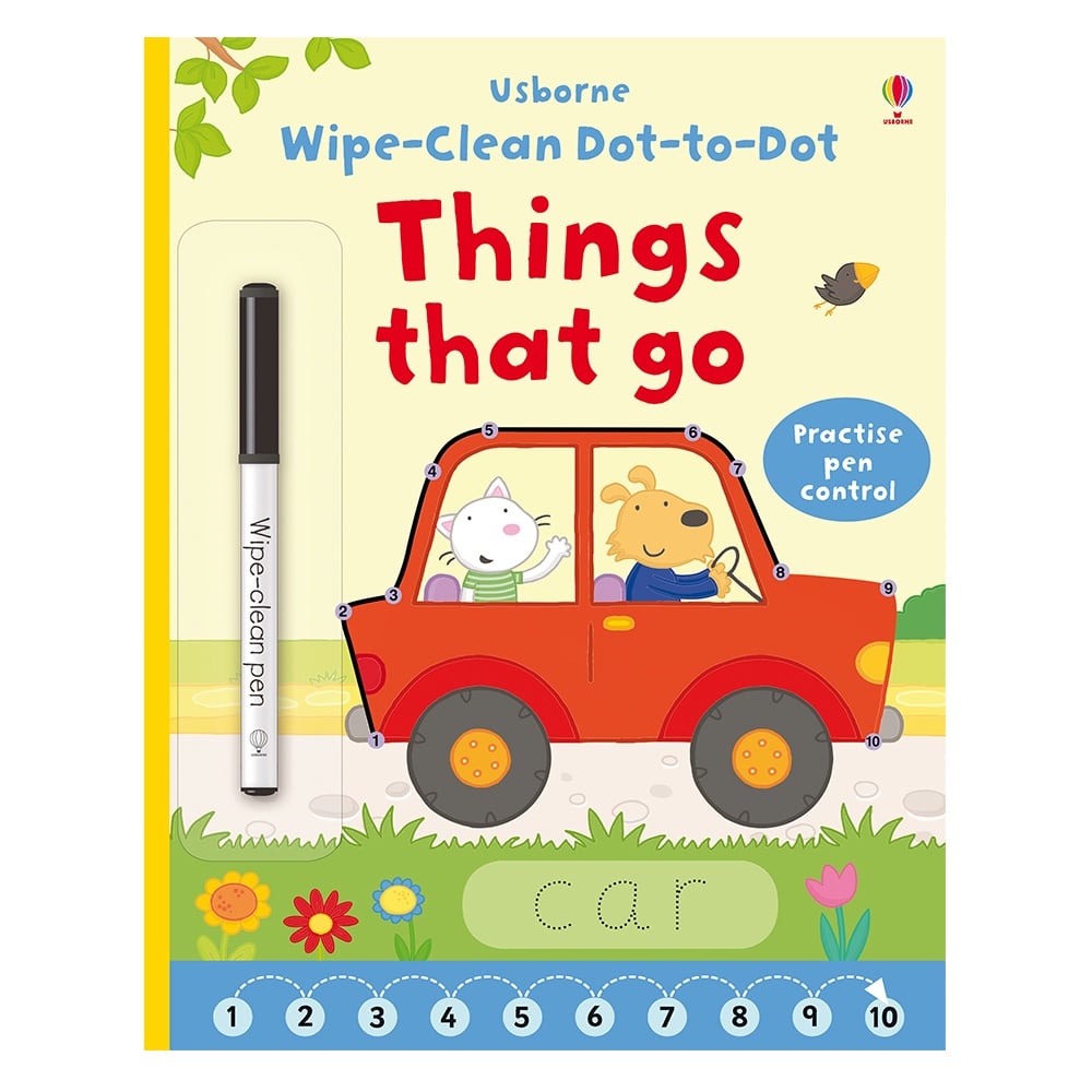 THINGS THAT GO - WIPE-CLEAN DOT-TO-DOT #yenigelenler Çocuk Kitapları Uzmanı - Children's Books Expert