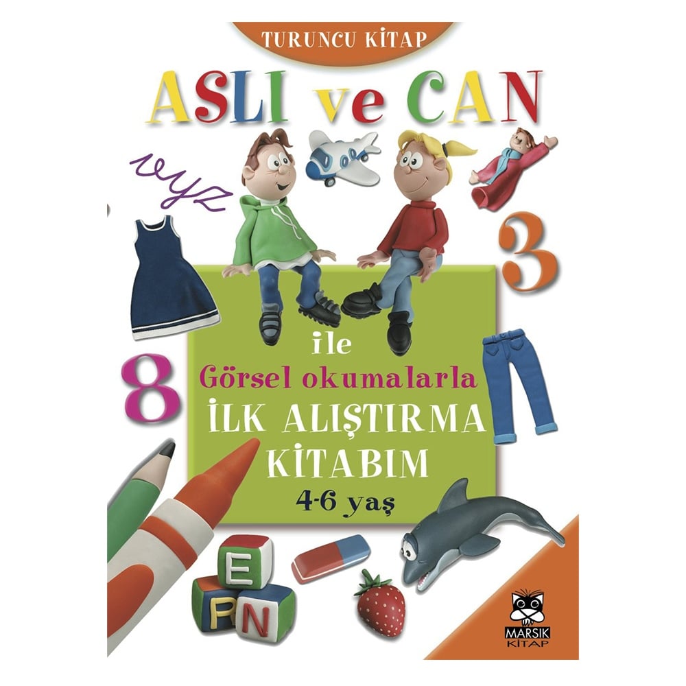 TURUNCU KİTAP-ASLI VE CAN İLE GÖRSEL OKUMALARLA İLK ALIŞTIRMA KİTABIM Çocuk Kitapları Uzmanı - Children's Books Expert