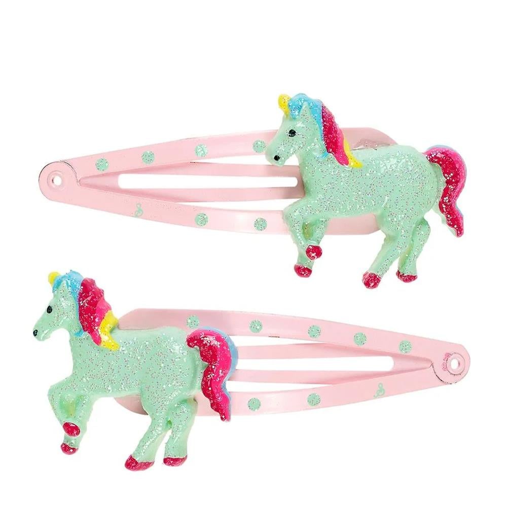 Unicorn Klipsli Toka - Pembe Mint Yeşili Çocuk Kitapları Uzmanı - Children's Books Expert