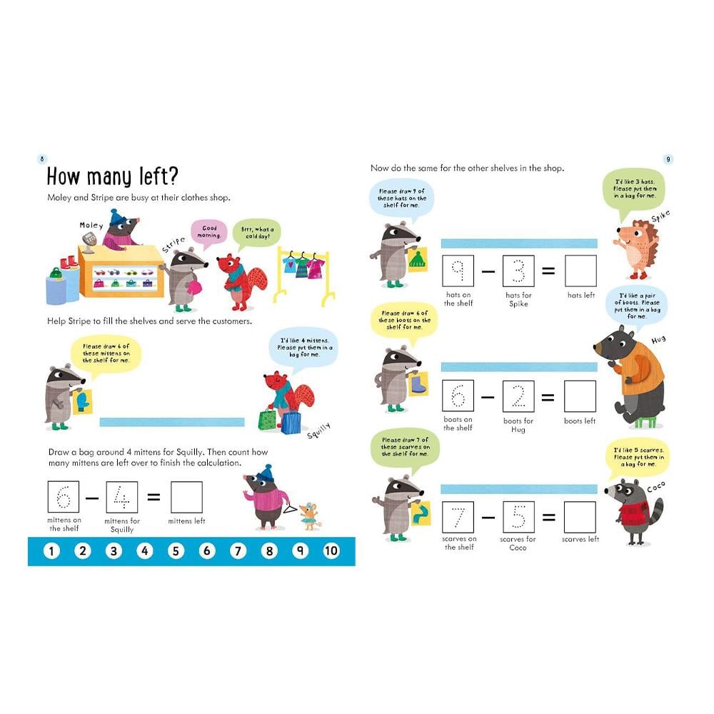 Usborne Workbooks Subtracting 5-6 Çocuk Kitapları Uzmanı - Children's Books Expert