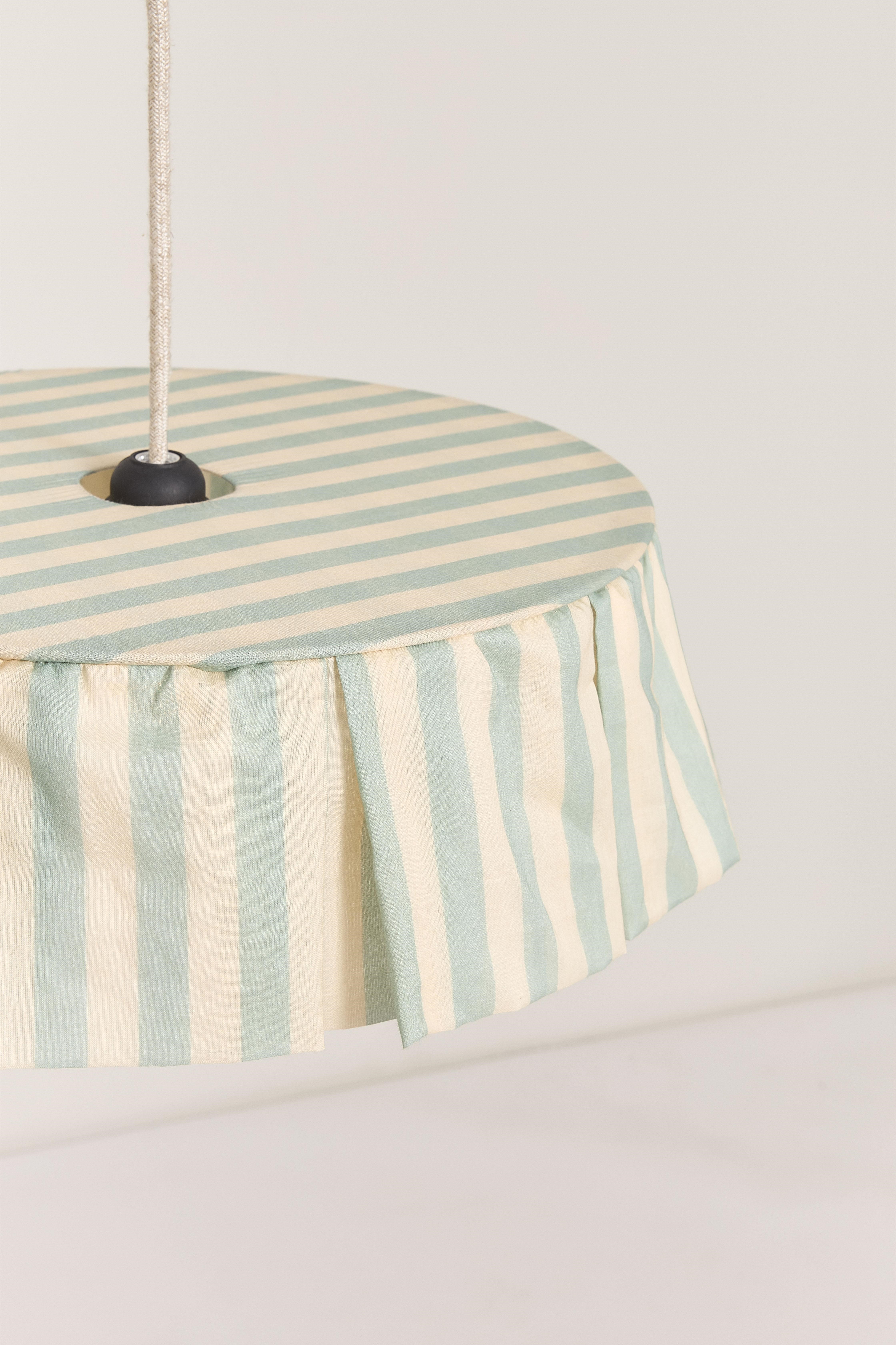 Vibes Aydınlatma Şapkası, 40cm çap, Turquoise  Stripes