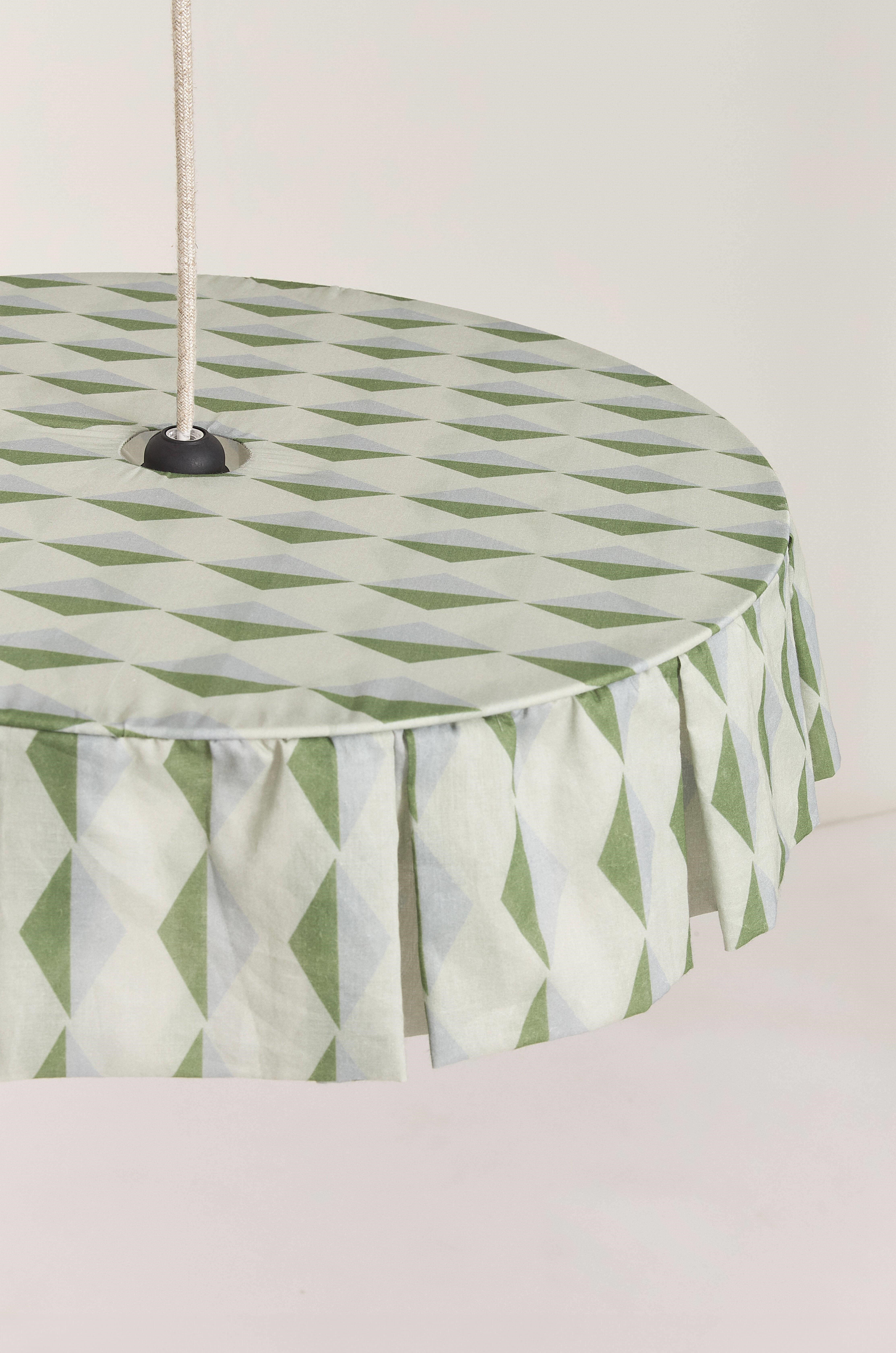 Vibes Aydınlatma Şapkası, 50cm çap, Green Blue Harlequin