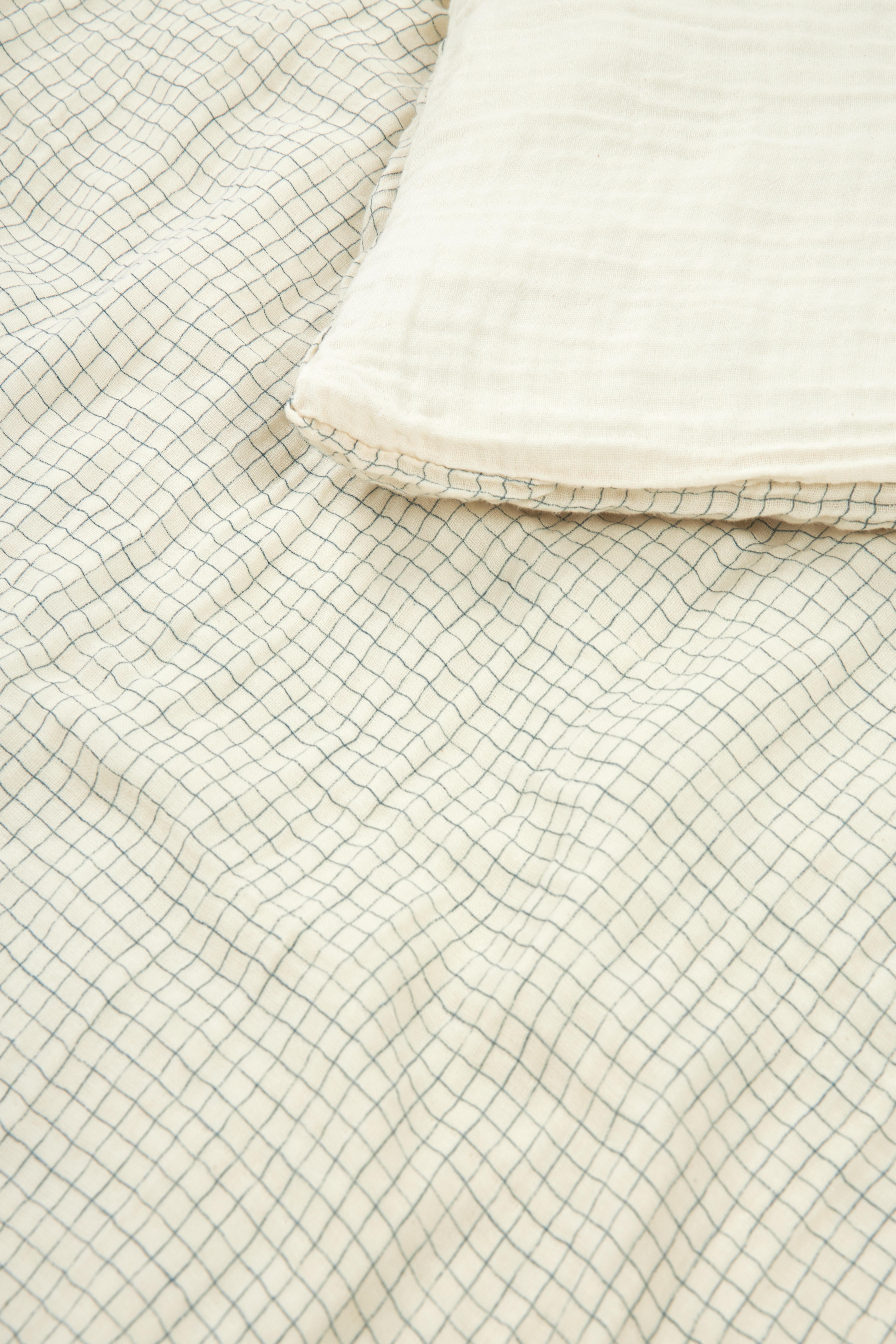 Wabi Sabi Çocuk Yatak Nevresim Takımı, Blue Grid