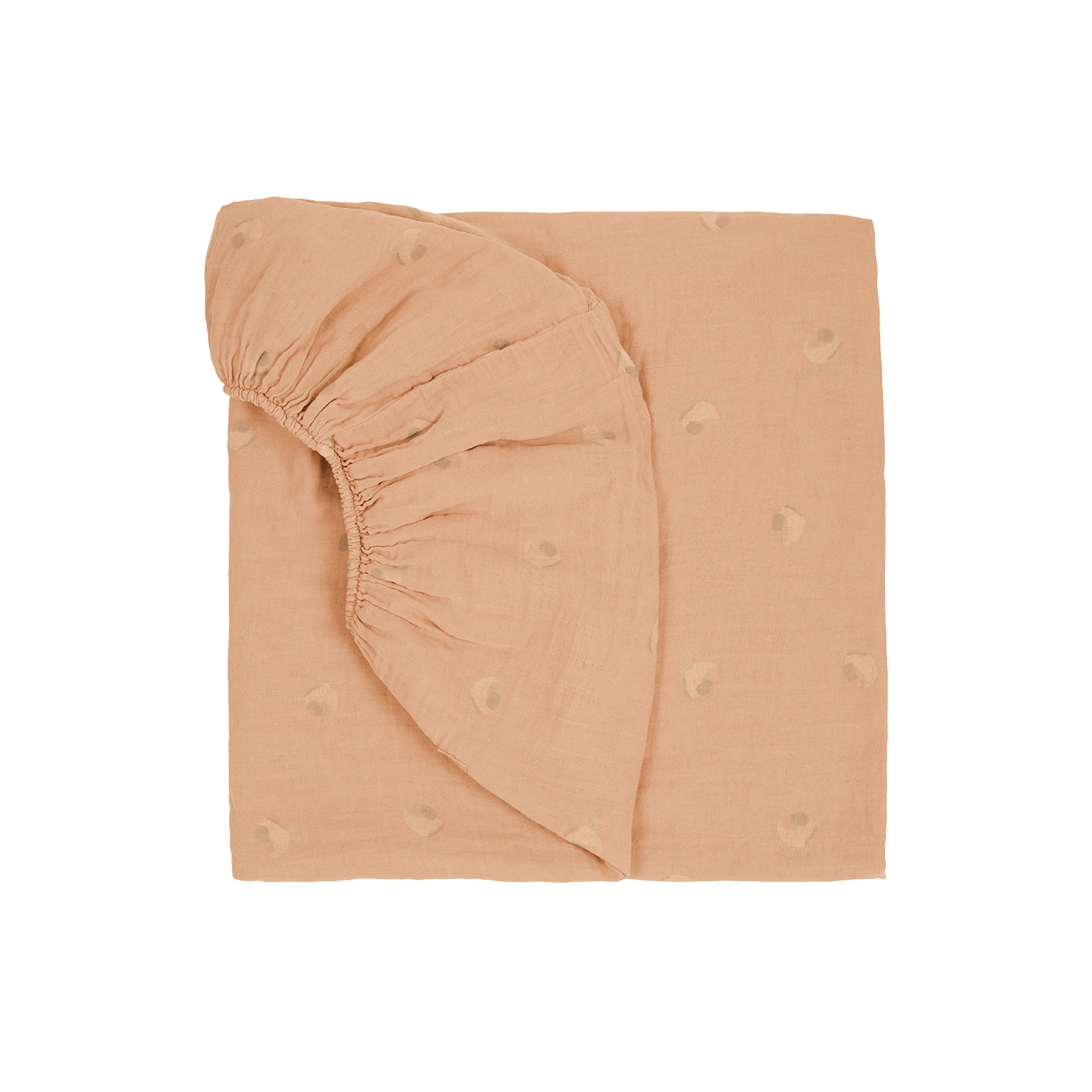Wabi Sabi Lastikli Çarşaf, Powder Pink Blossom