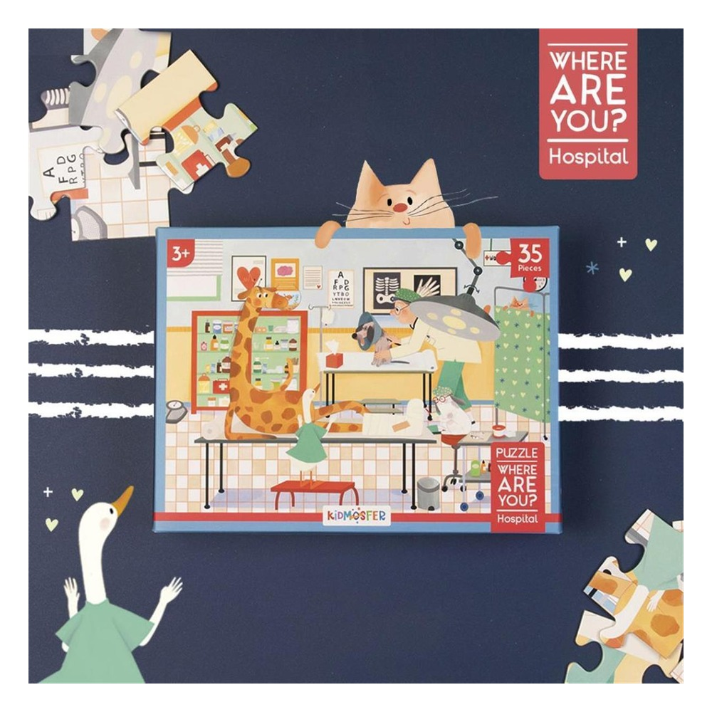 Where Are You - Neredesin - Hastane Puzzle Çocuk Kitapları Uzmanı - Children's Books Expert