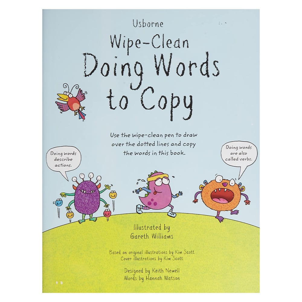 WIPE CLEAN DOING WORDS TO COPY Çocuk Kitapları Uzmanı - Children's Books Expert