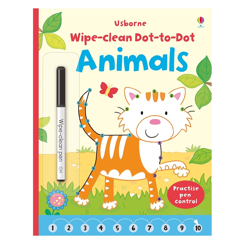 WIPE-CLEAN DOT-TO-DOT ANIMALS #yenigelenler Çocuk Kitapları Uzmanı - Children's Books Expert