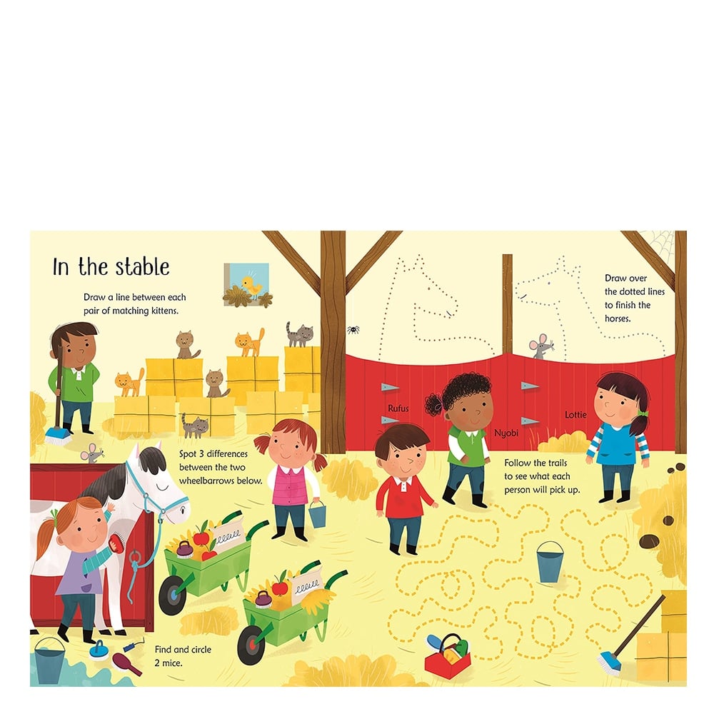 WIPE-CLEAN HORSE AND PONY ACTIVITIES Çocuk Kitapları Uzmanı - Children's Books Expert