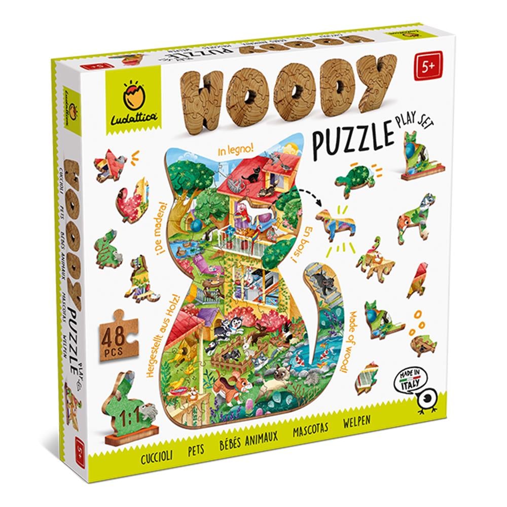 Woody Puzzle - Pets 48 Pcs Çocuk Kitapları Uzmanı - Children's Books Expert