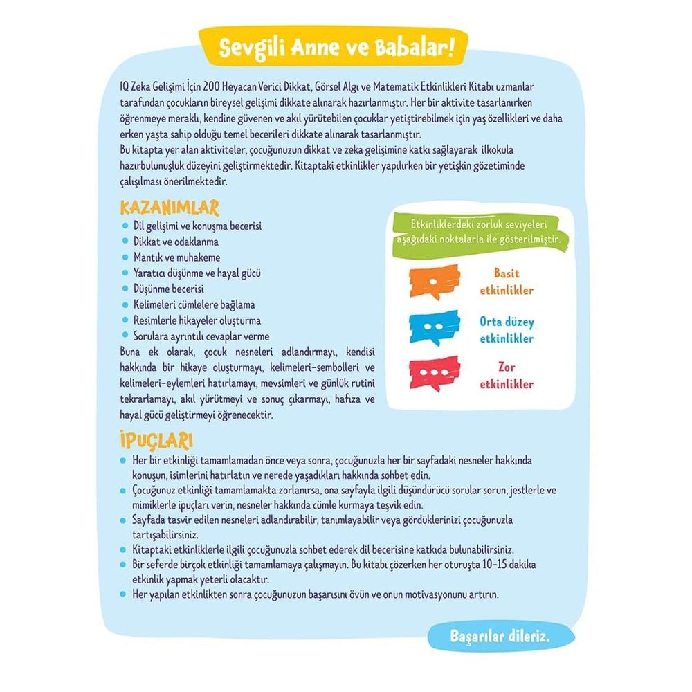 ZEKA GELİŞİMİ İÇİN 200 HEYECAN VERİCİ DİKKAT Çocuk Kitapları Uzmanı - Children's Books Expert