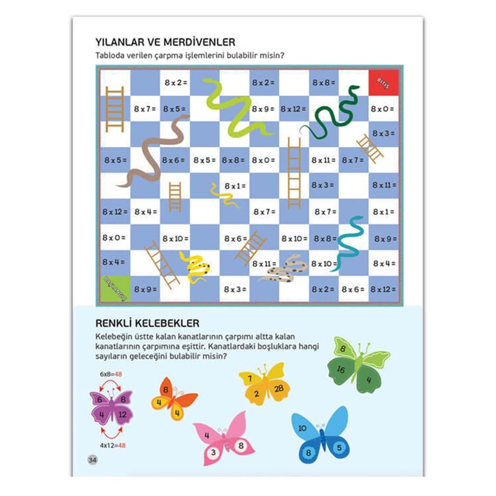 ZEKA SORULARIYLA 7 GÜNDE ÇARPIM TABLOSU Çocuk Kitapları Uzmanı - Children's Books Expert