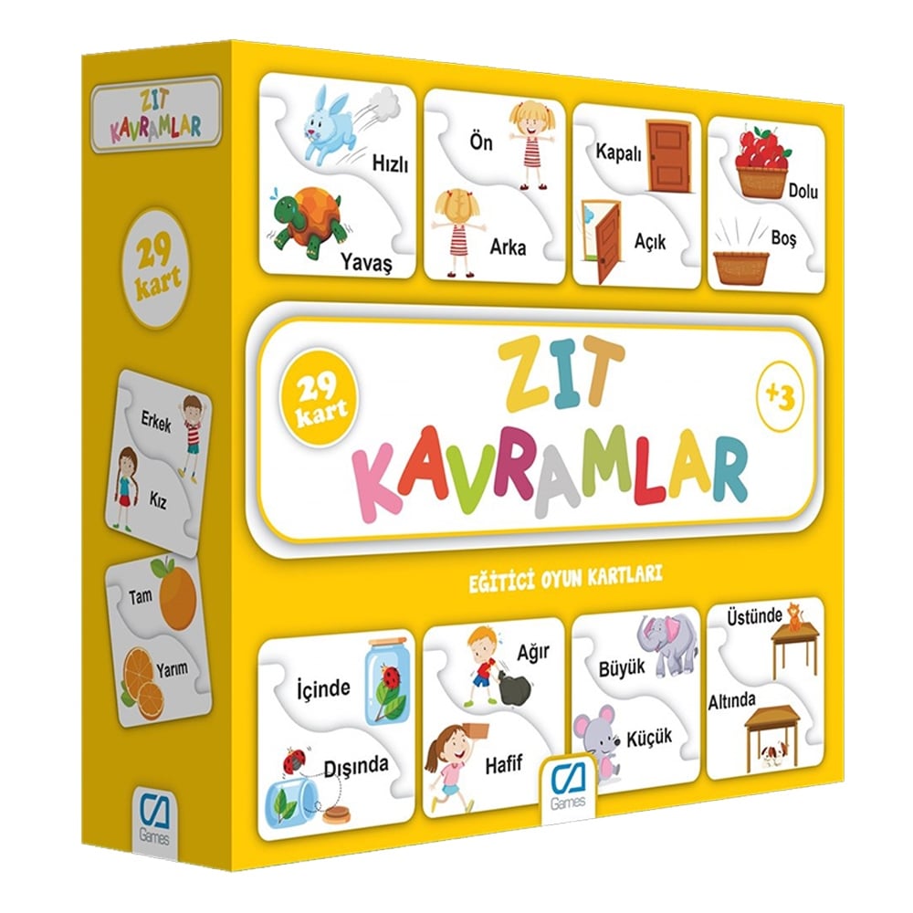 ZIT KAVRAMLAR EĞİTİCİ OYUN KARTLARI