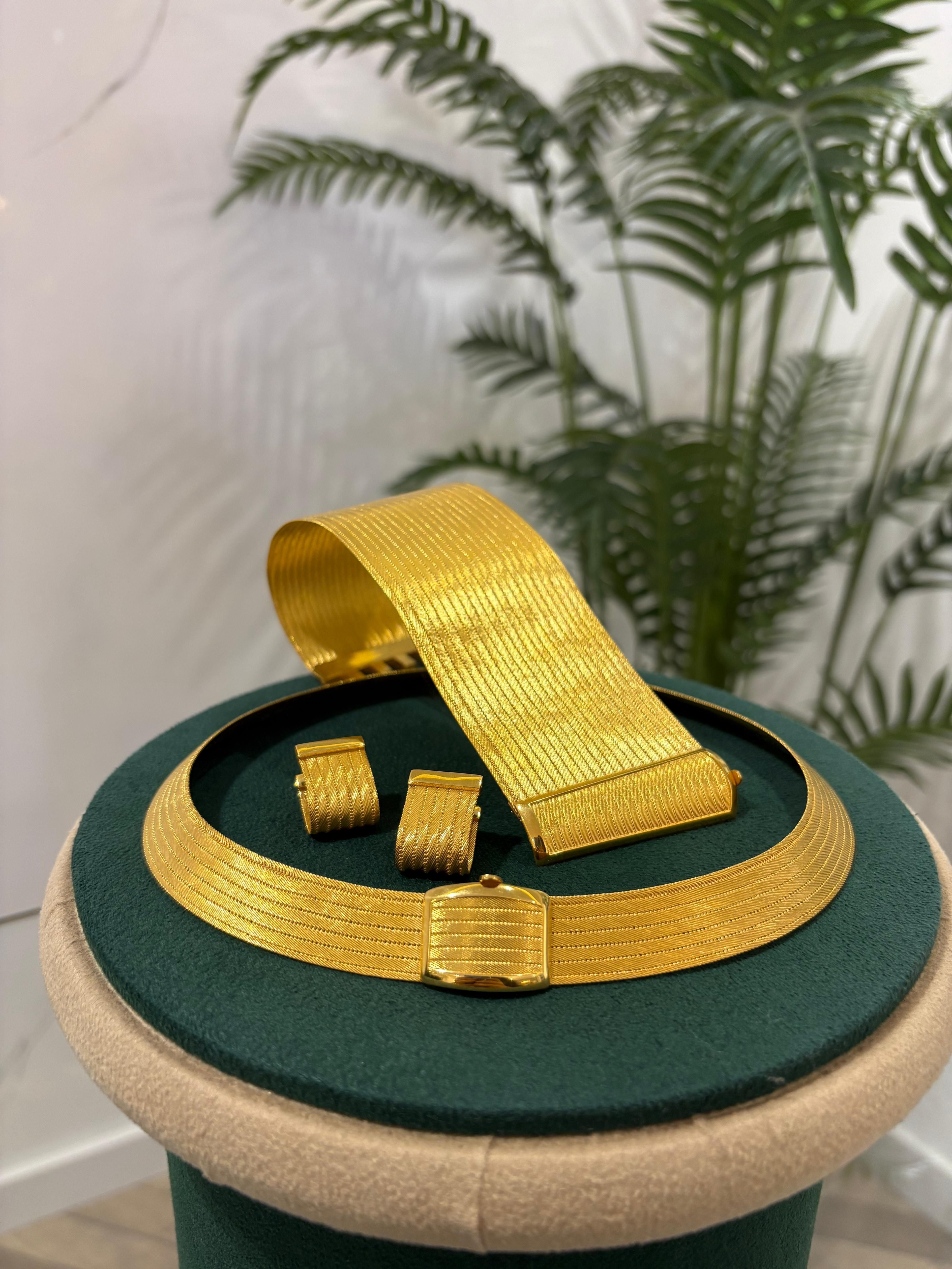 925 Ayar Gümüş 21 Sıra Hasır Bileklik 7 Sıra Hasır Gerdanlık ve 7 Sıra Katlamalı Küpe Set