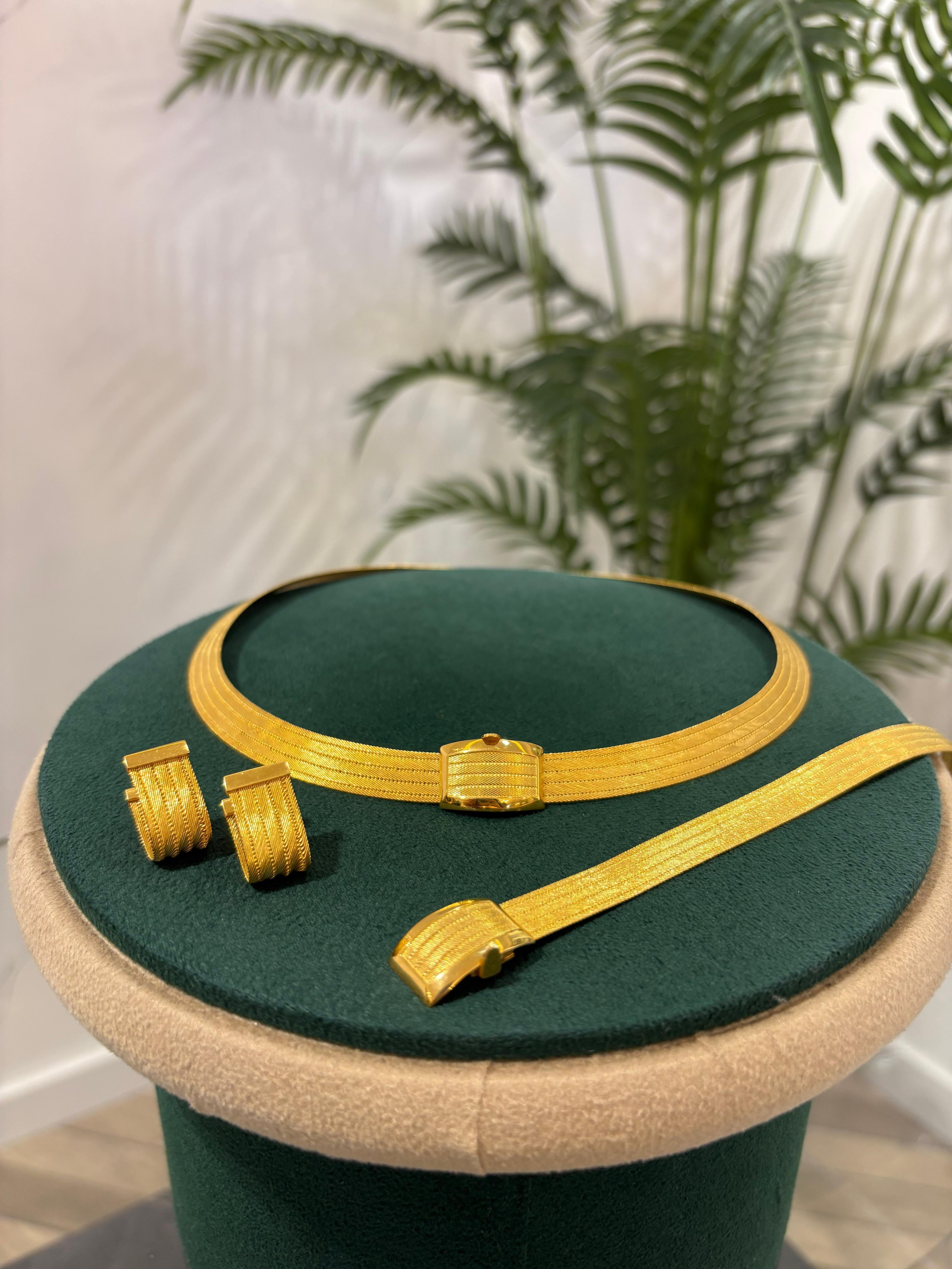 925 Ayar Gümüş 5 Sıra Gerdanlık 5 Sıra Bileklik ve Katlamalı Küpe Set