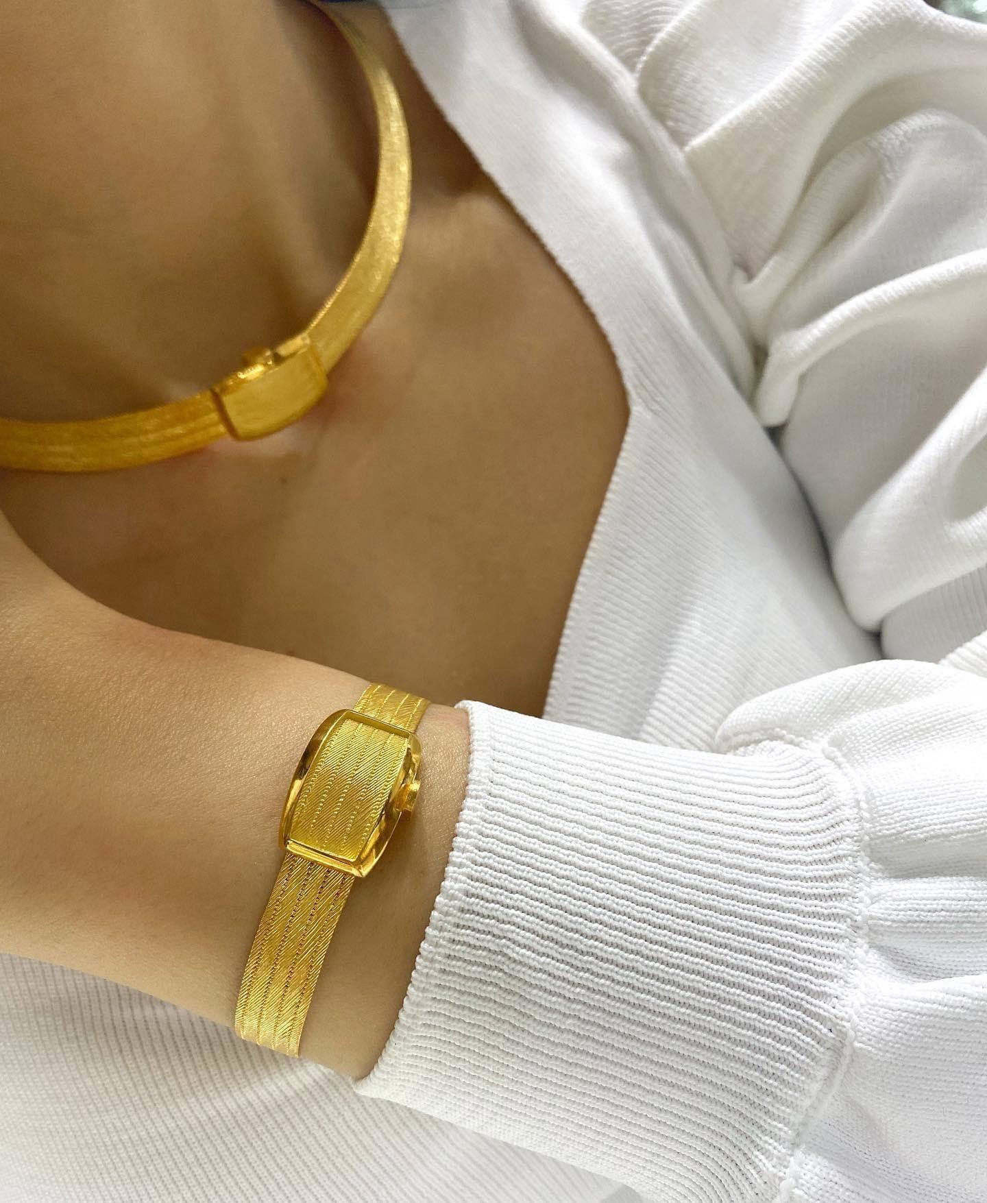 925 Ayar Gümüş 5 Sıra Gerdanlık ve 5 Sıra Bileklik Set 4356