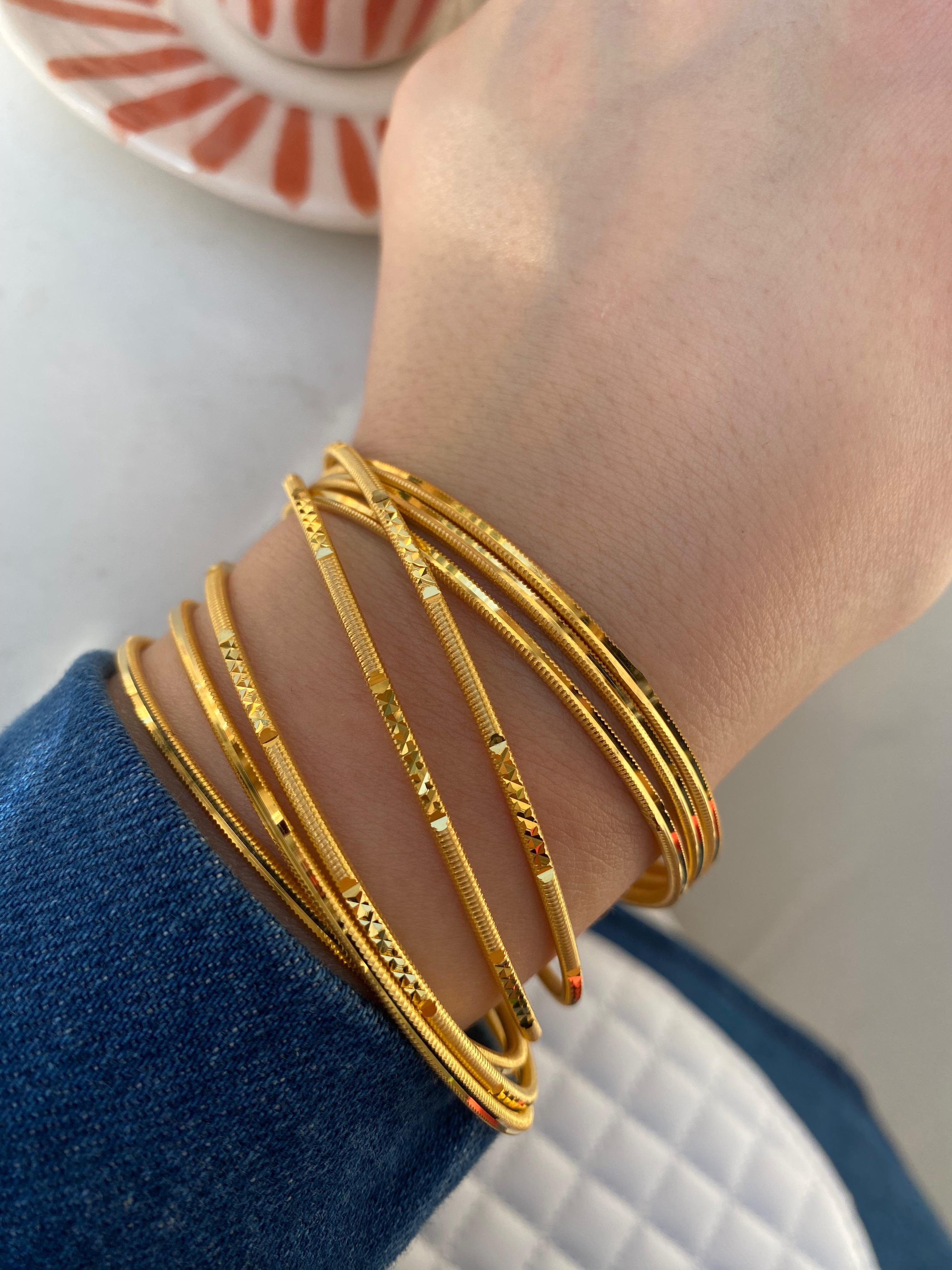 925 Ayar Gümüş Kalın Tel Bilezik