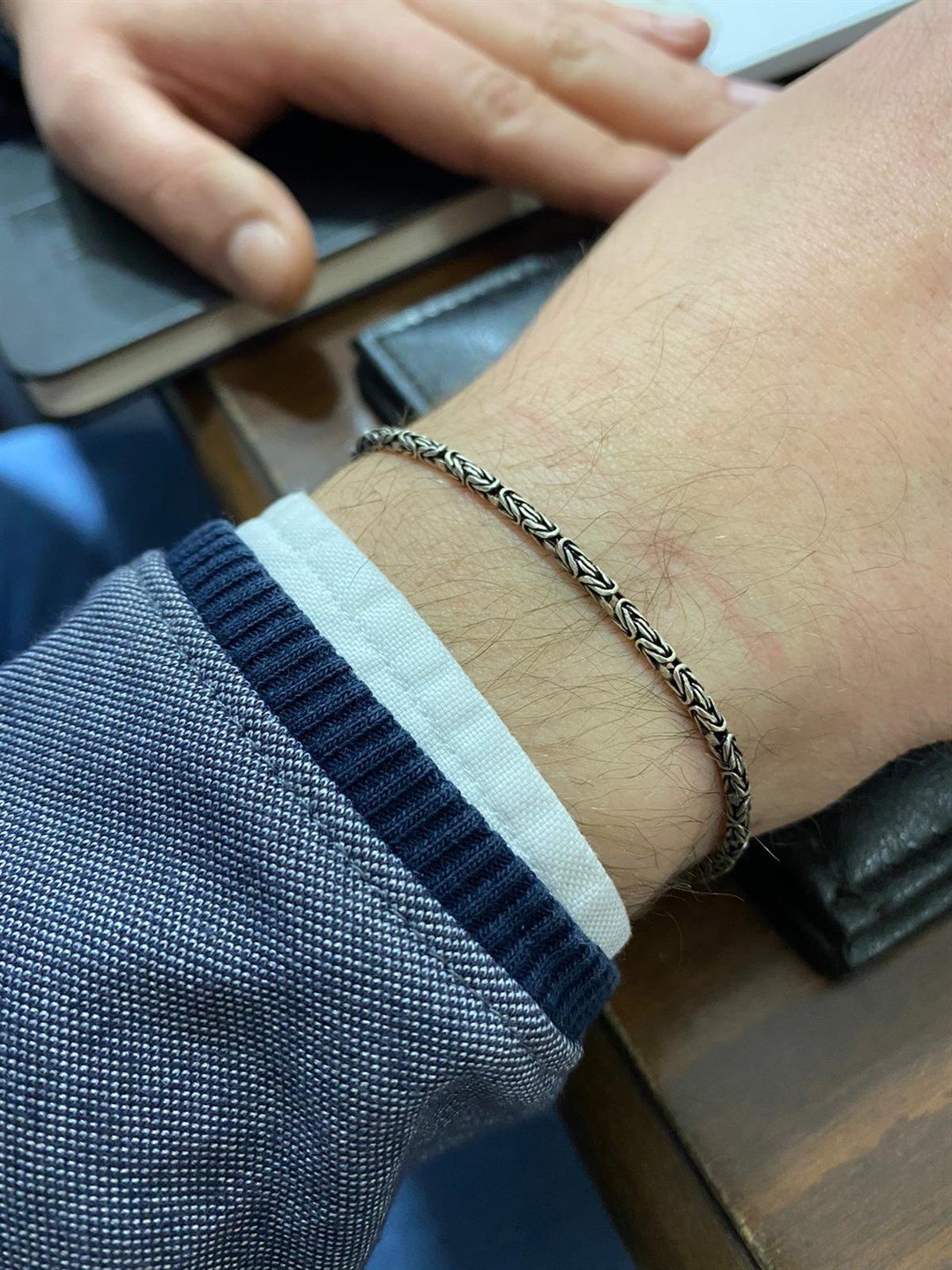 Erkek Gümüş 2 Mm Kral Zincir Bileklik