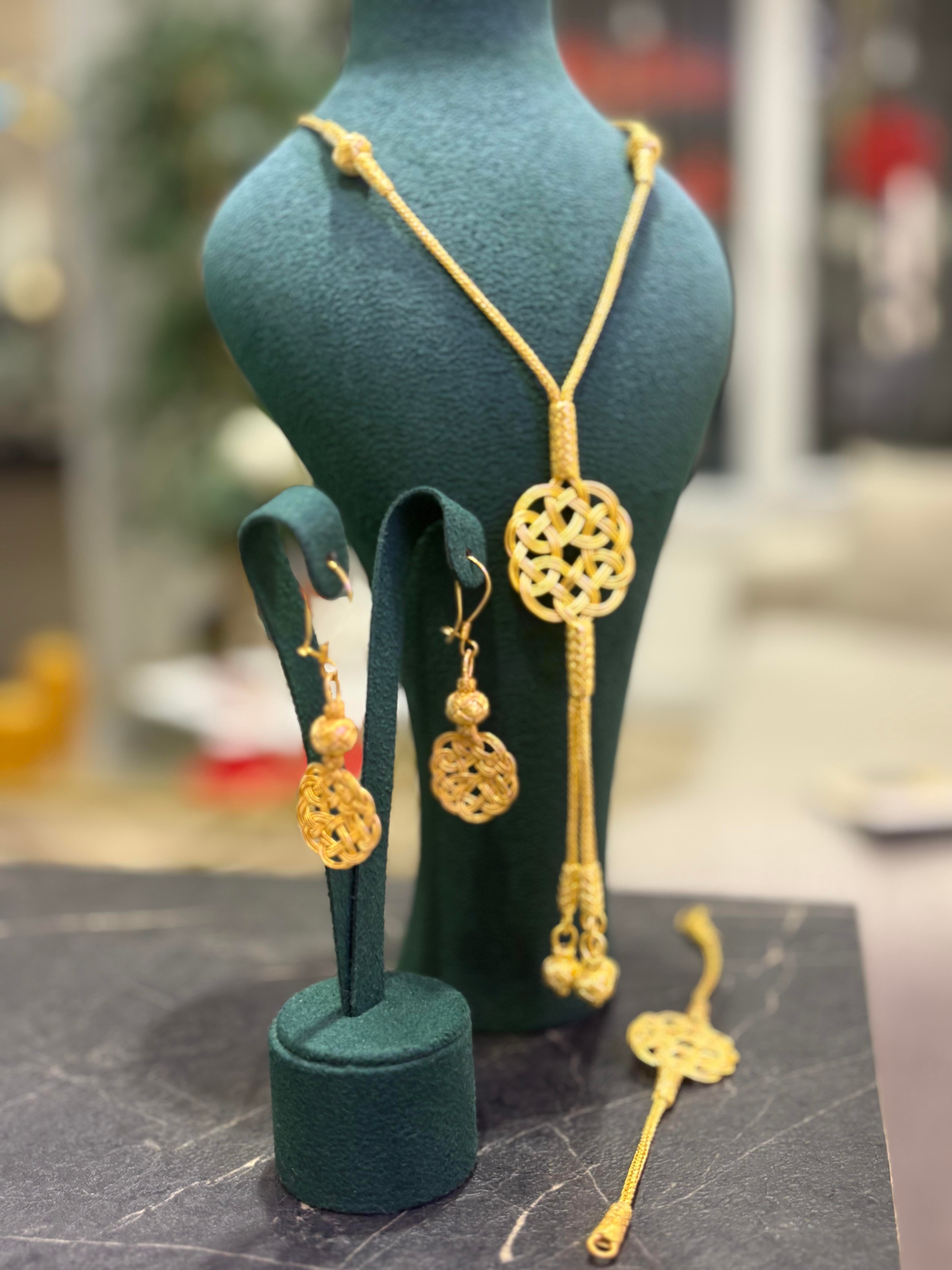 Kadın Gümüş 1000 Ayar Aşk Düğümü Kazaziye Set