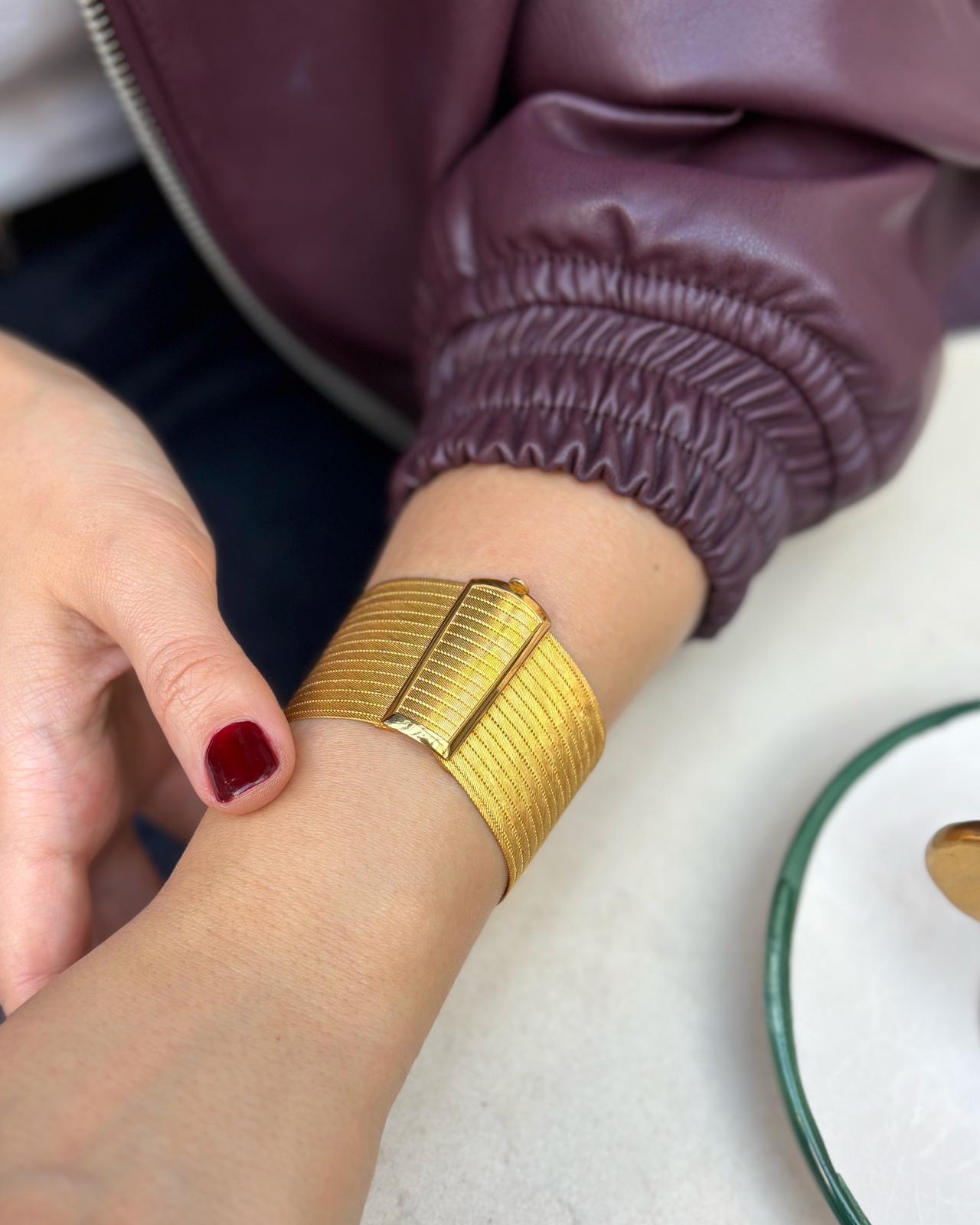 Kadın Gümüş 15 Sıra Trabzon Hasır Bileklik