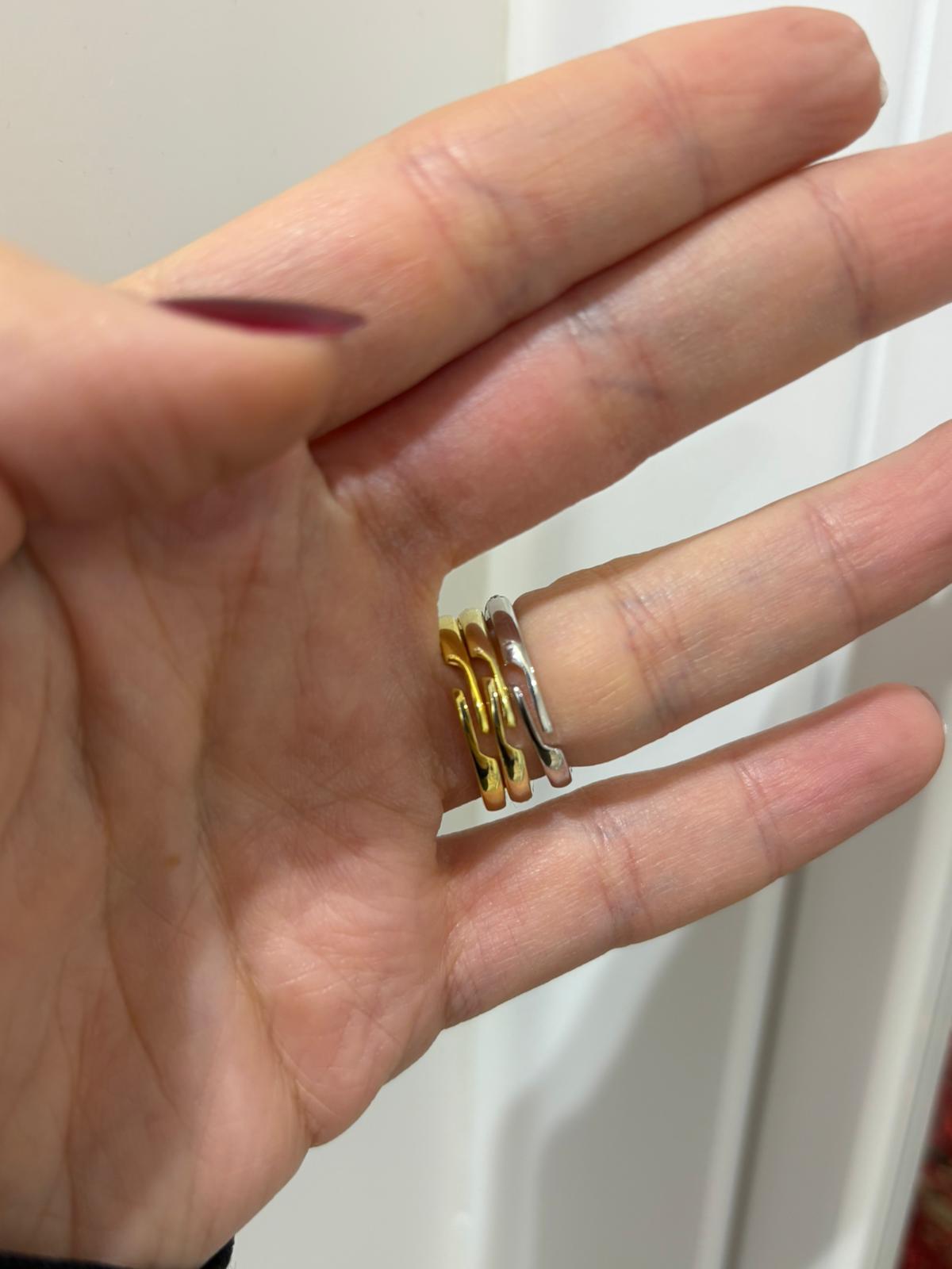 Kadın Gümüş 3'lü Zirkon Taşlı Yüzük