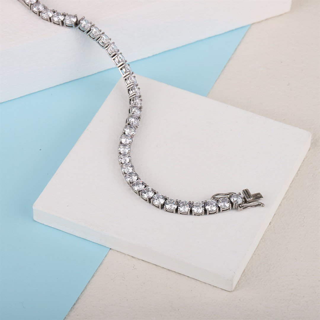 Kadın Gümüş 5Mm Su Yolu Bileklik