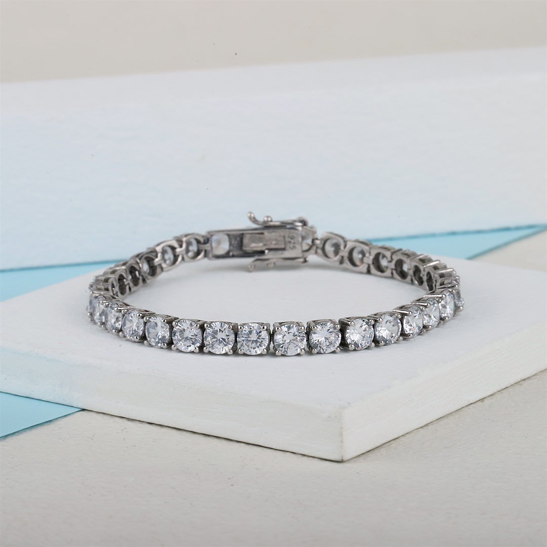 Kadın Gümüş 5Mm Su Yolu Bileklik