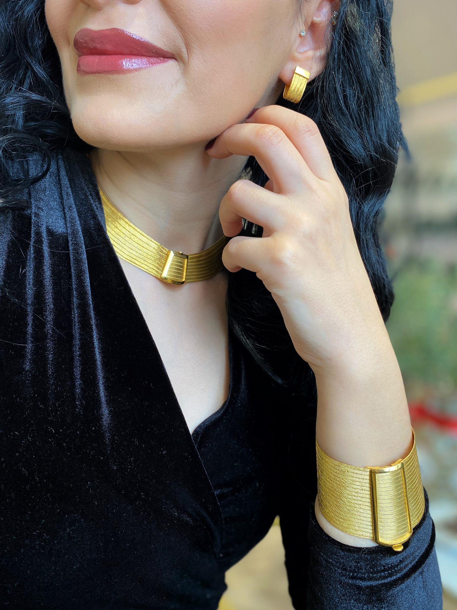 Kadın Gümüş 9 Sıra Klasik Toka Hasır Gerdanlık