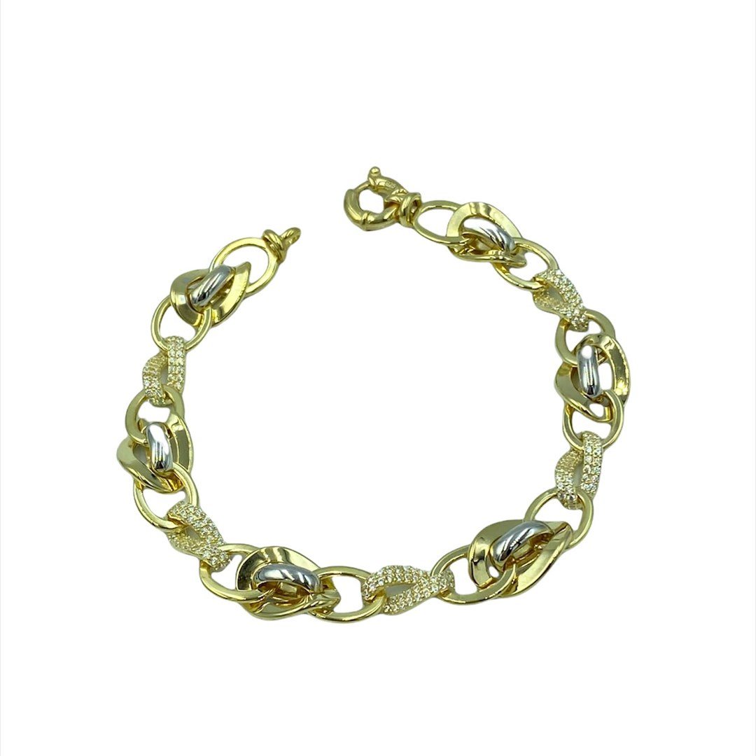 Kadın Gümüş Altın İşçiliği Bileklik