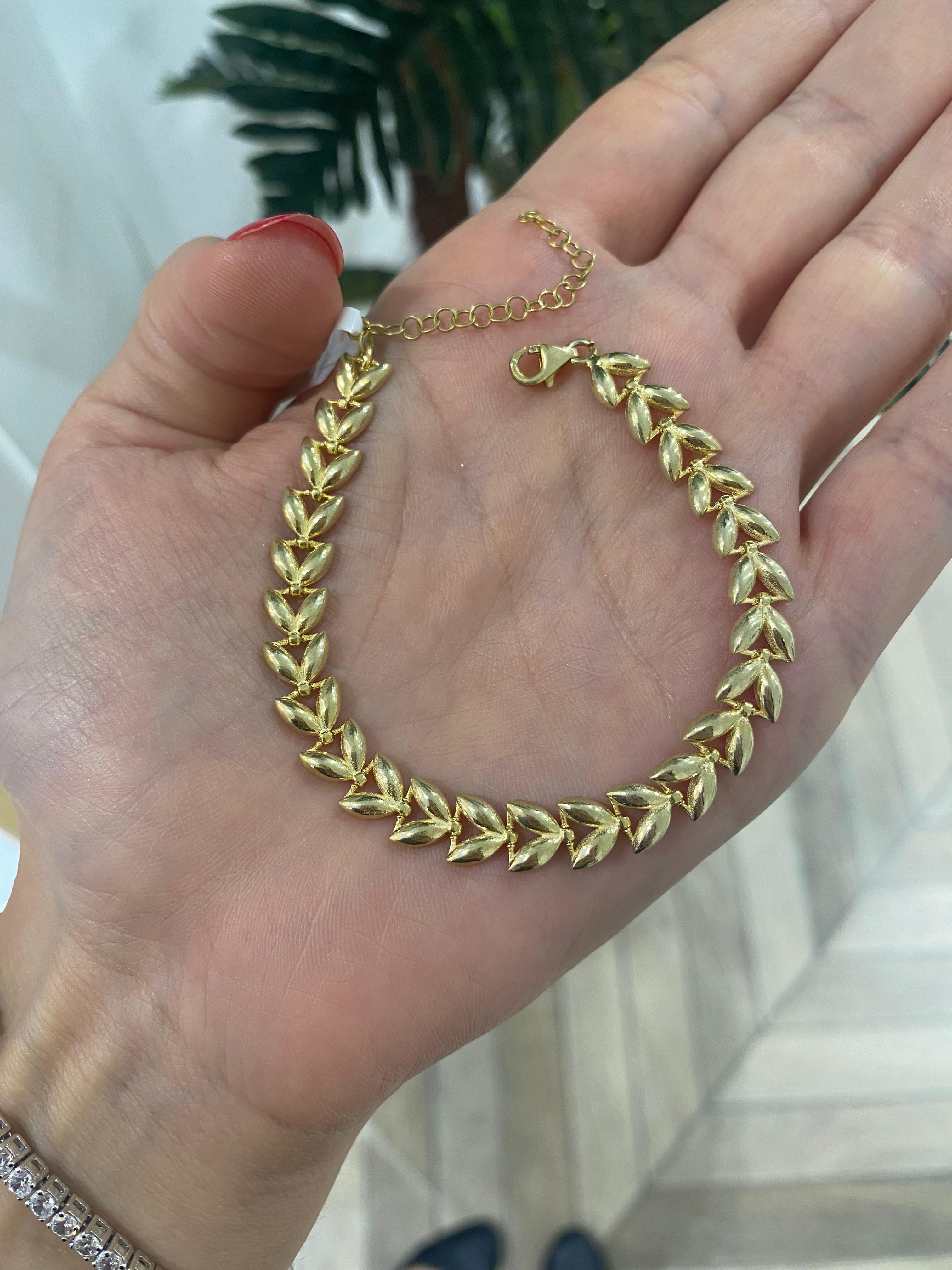 Kadın Gümüş Başak Model Bileklik