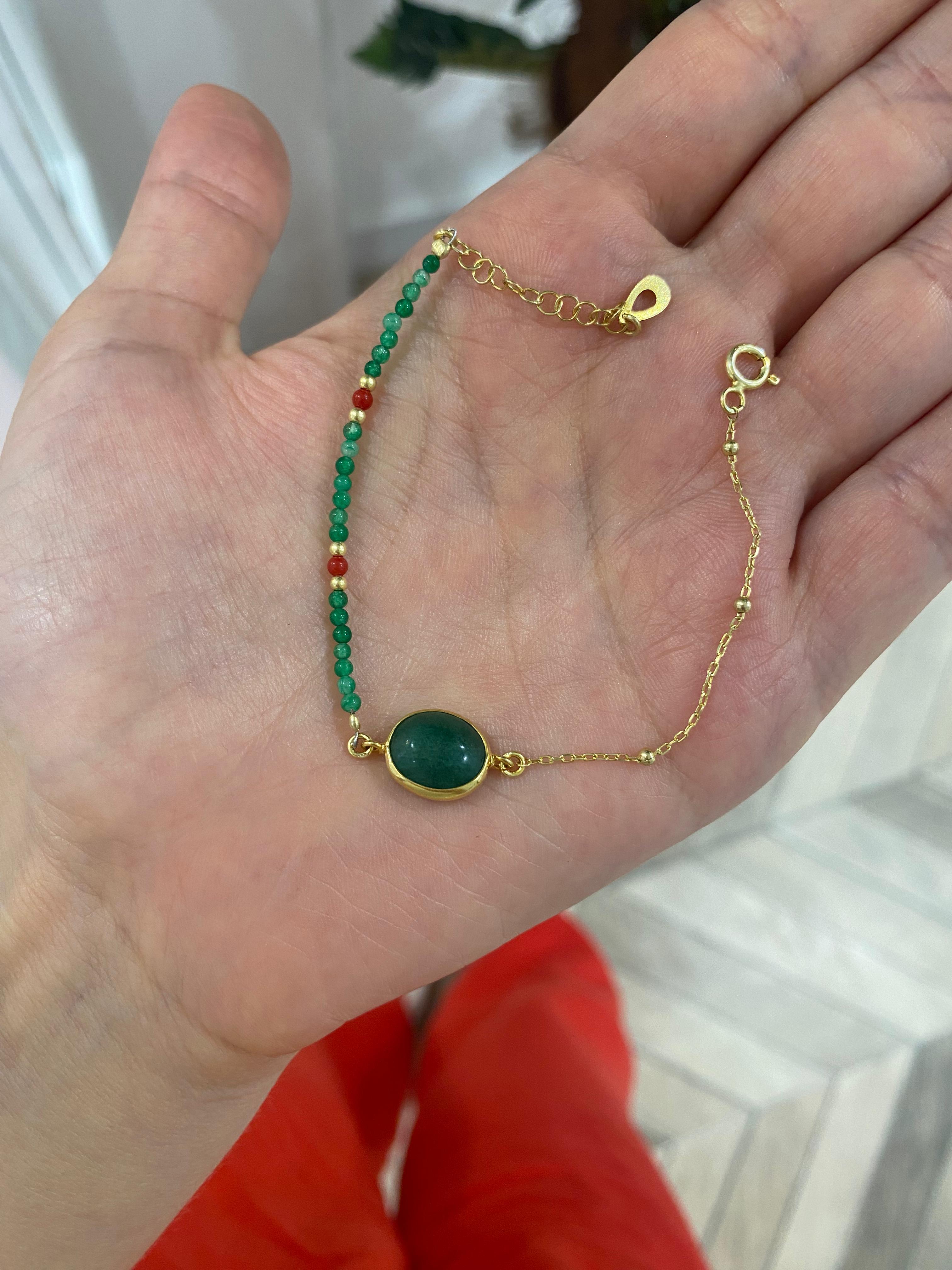 Kadın Gümüş Doğal Taşlı Bileklik