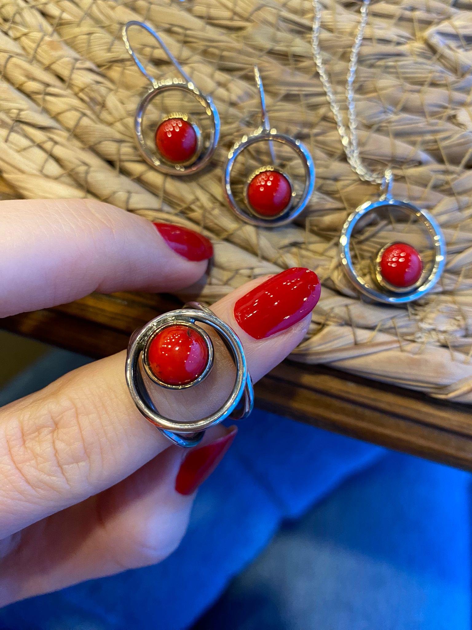 Kadın Gümüş Doğal Taşlı Set Takımı