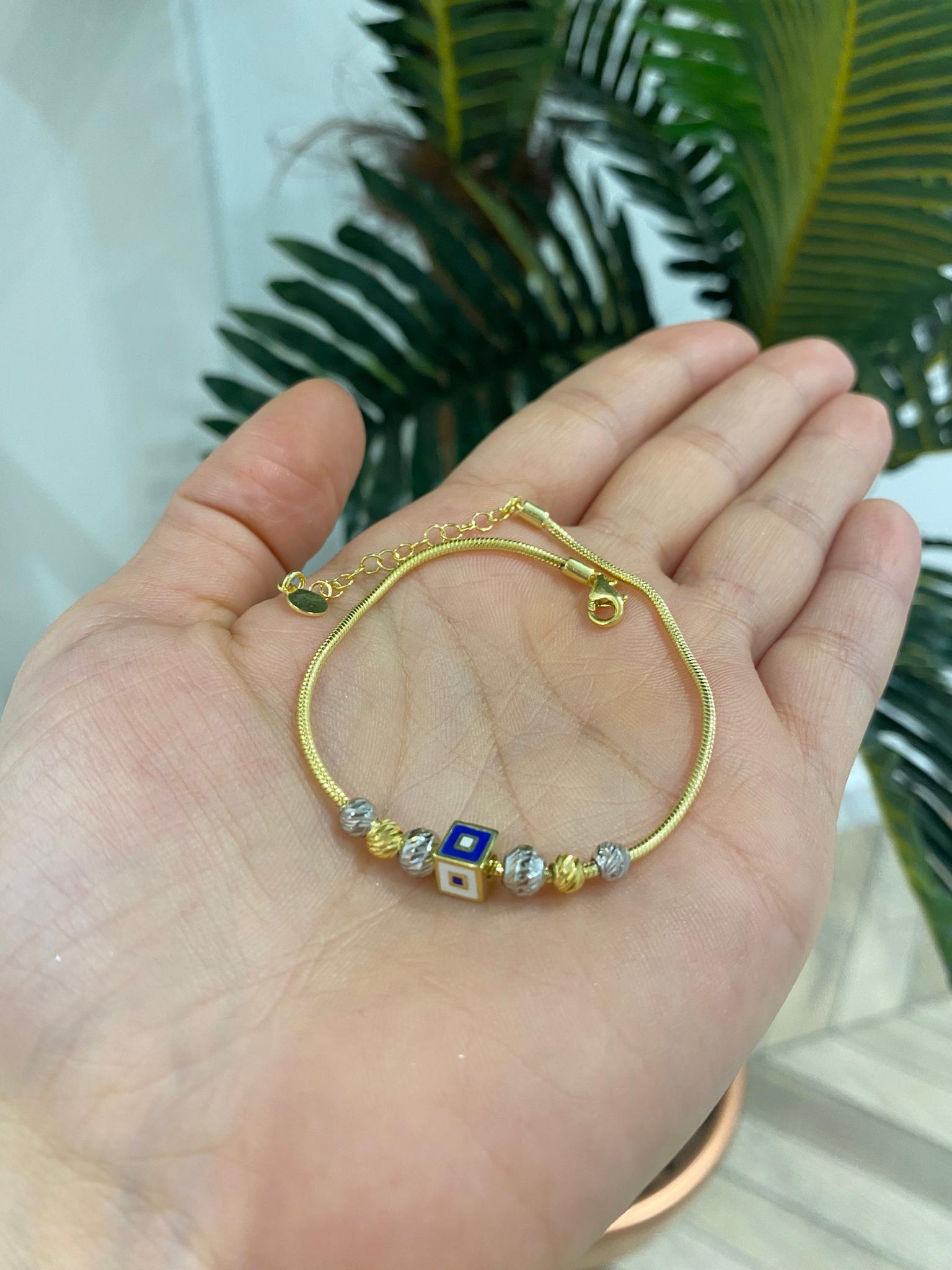 Kadın Gümüş Doricalı Lacivert Beyaz Mineli Küpe Bileklik