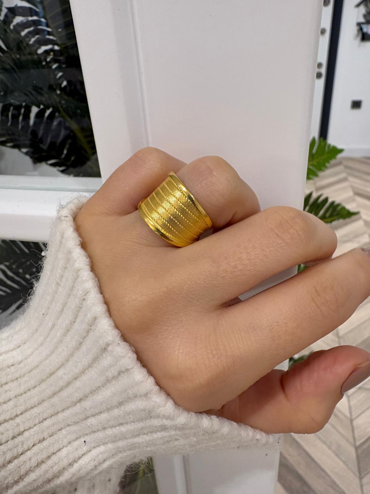 Kadın Gümüş Düz Hasır Yüzük