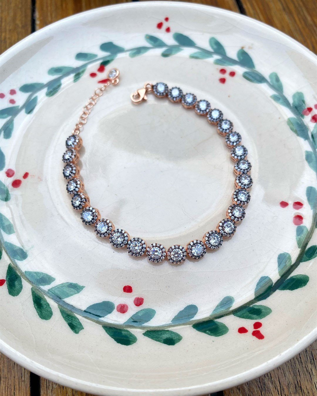 Kadın Gümüş Elmas Montür Bileklik