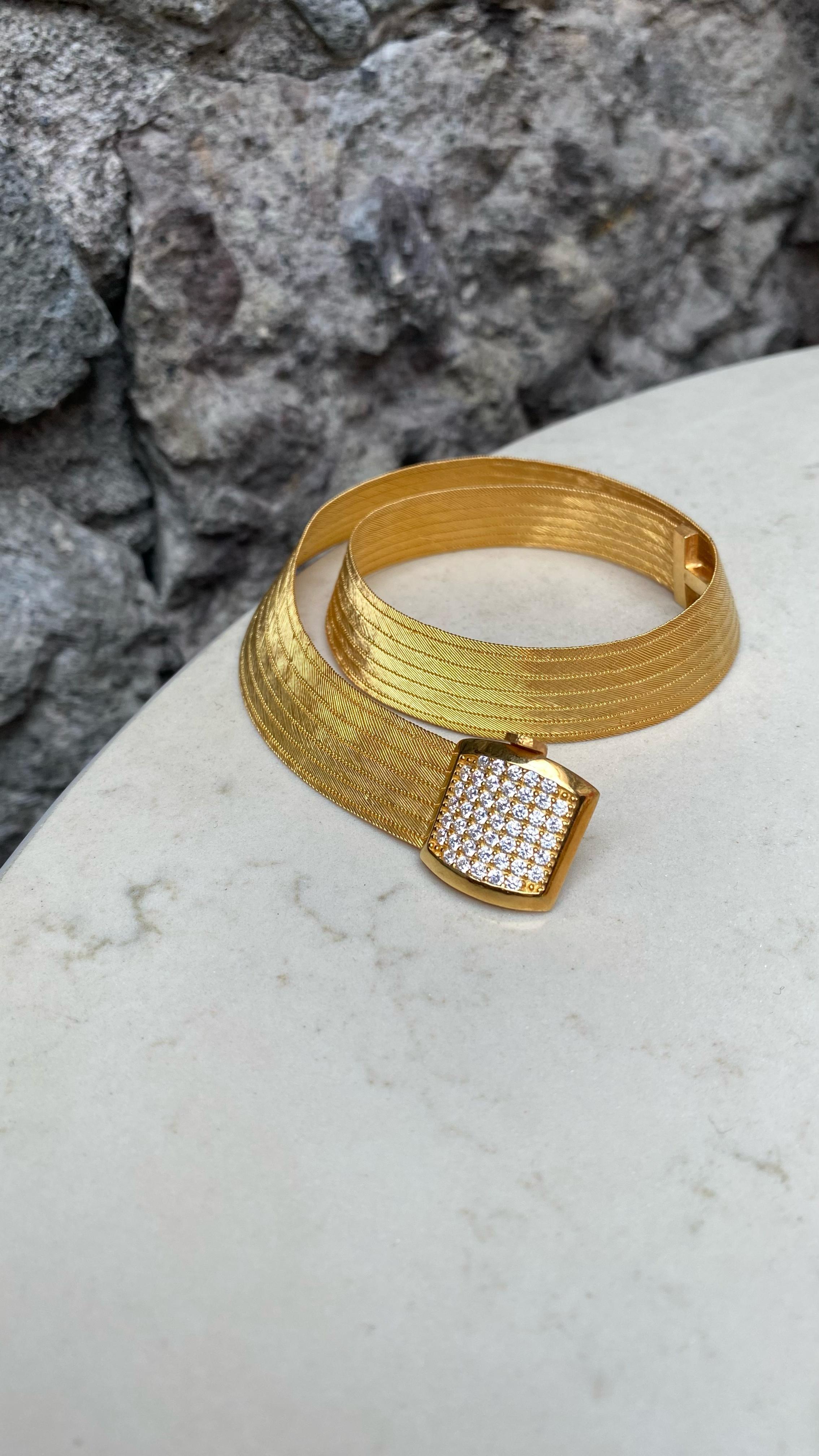 Kadın Gümüş Full Taşlı 7 Sıra Trabzon Hasır Gerdanlık 2721