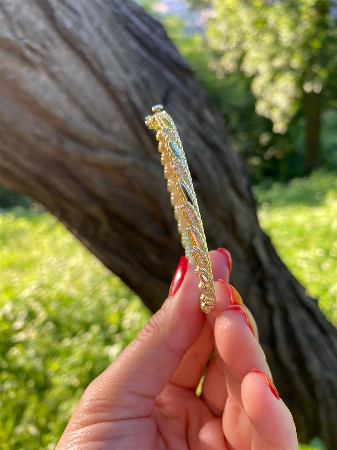 Kadın Gümüş Gold Bileklik