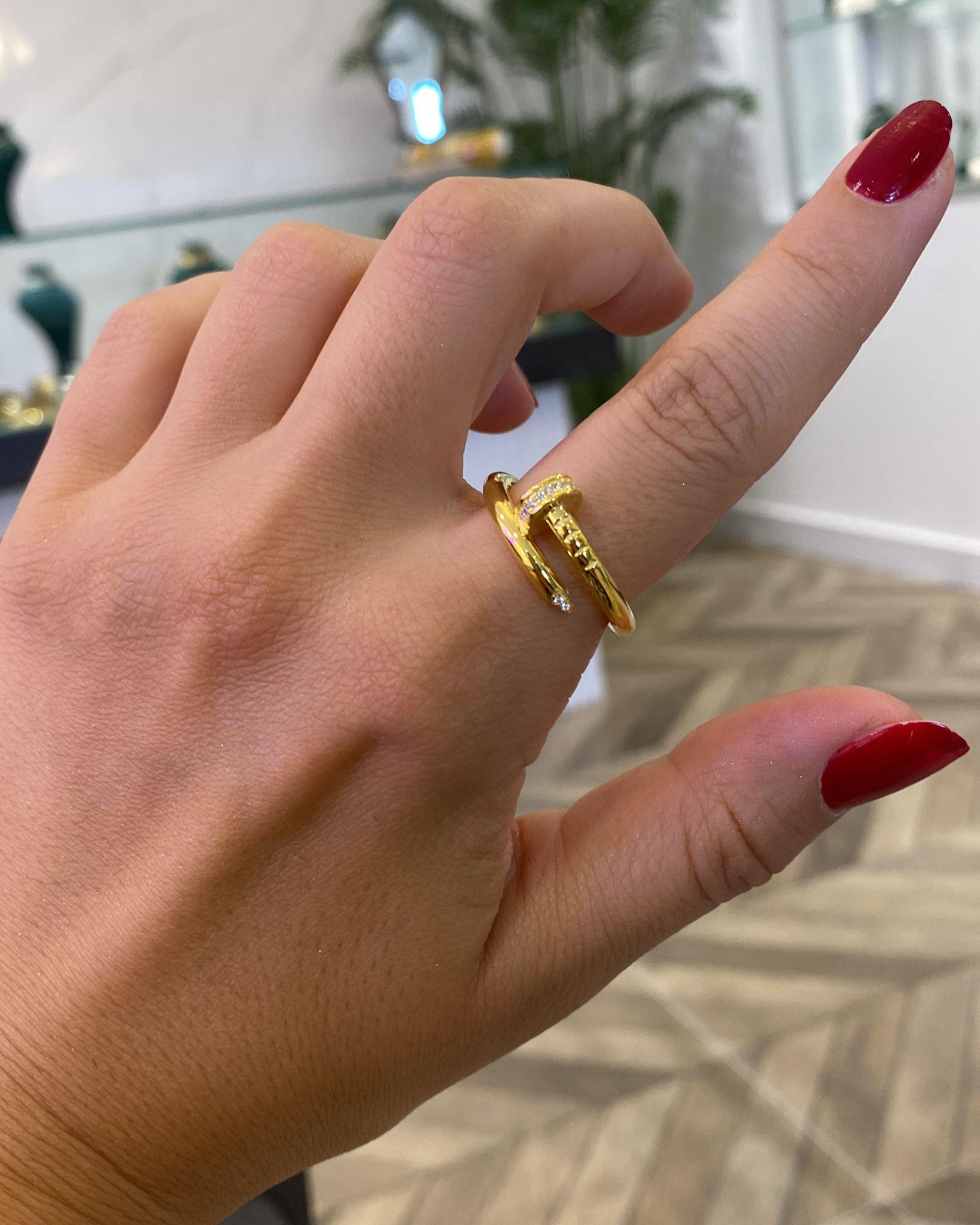 Kadın Gümüş Gold İthal Yüzük