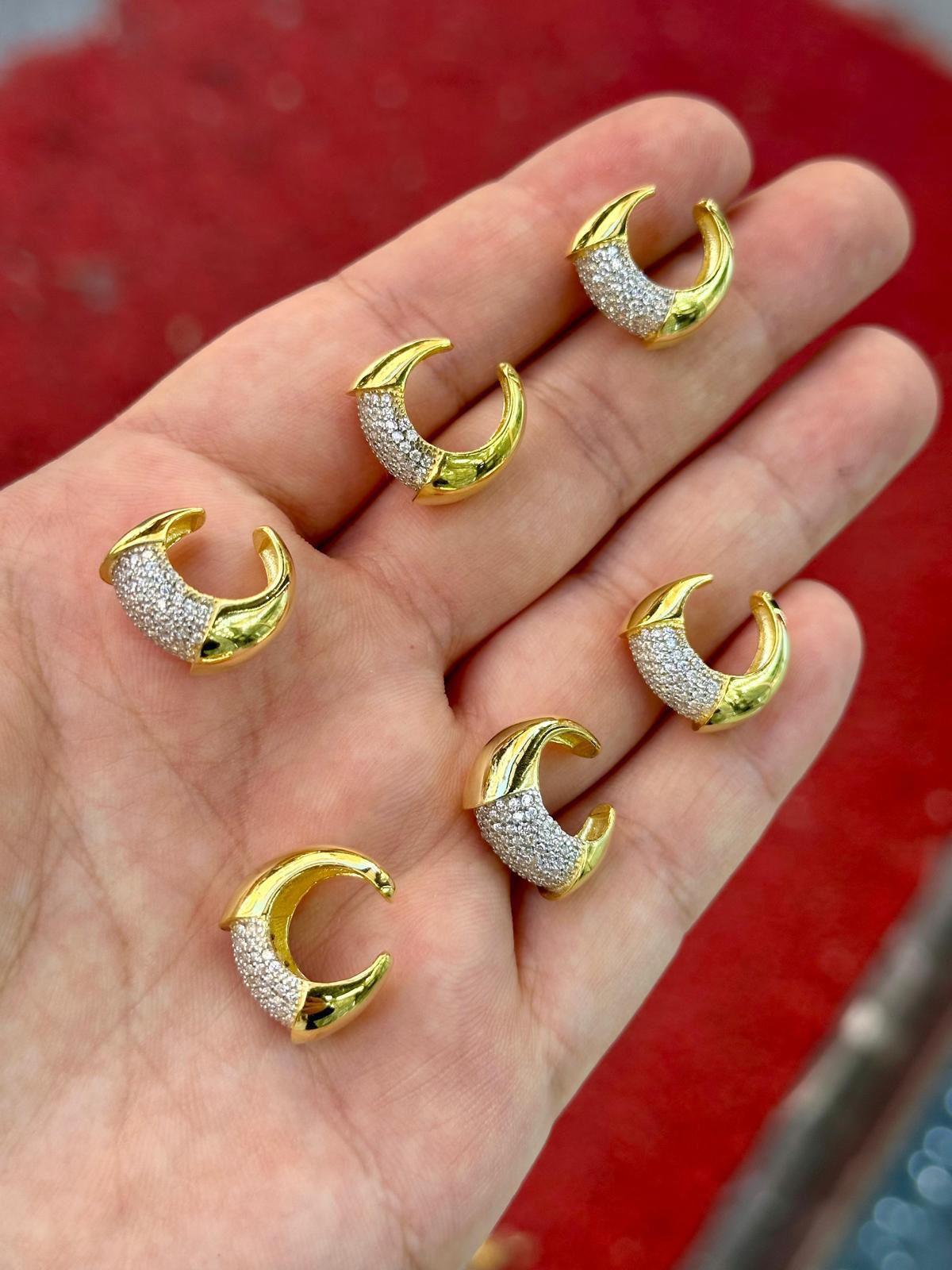 Kadın Gümüş Gold Serenay Cuff