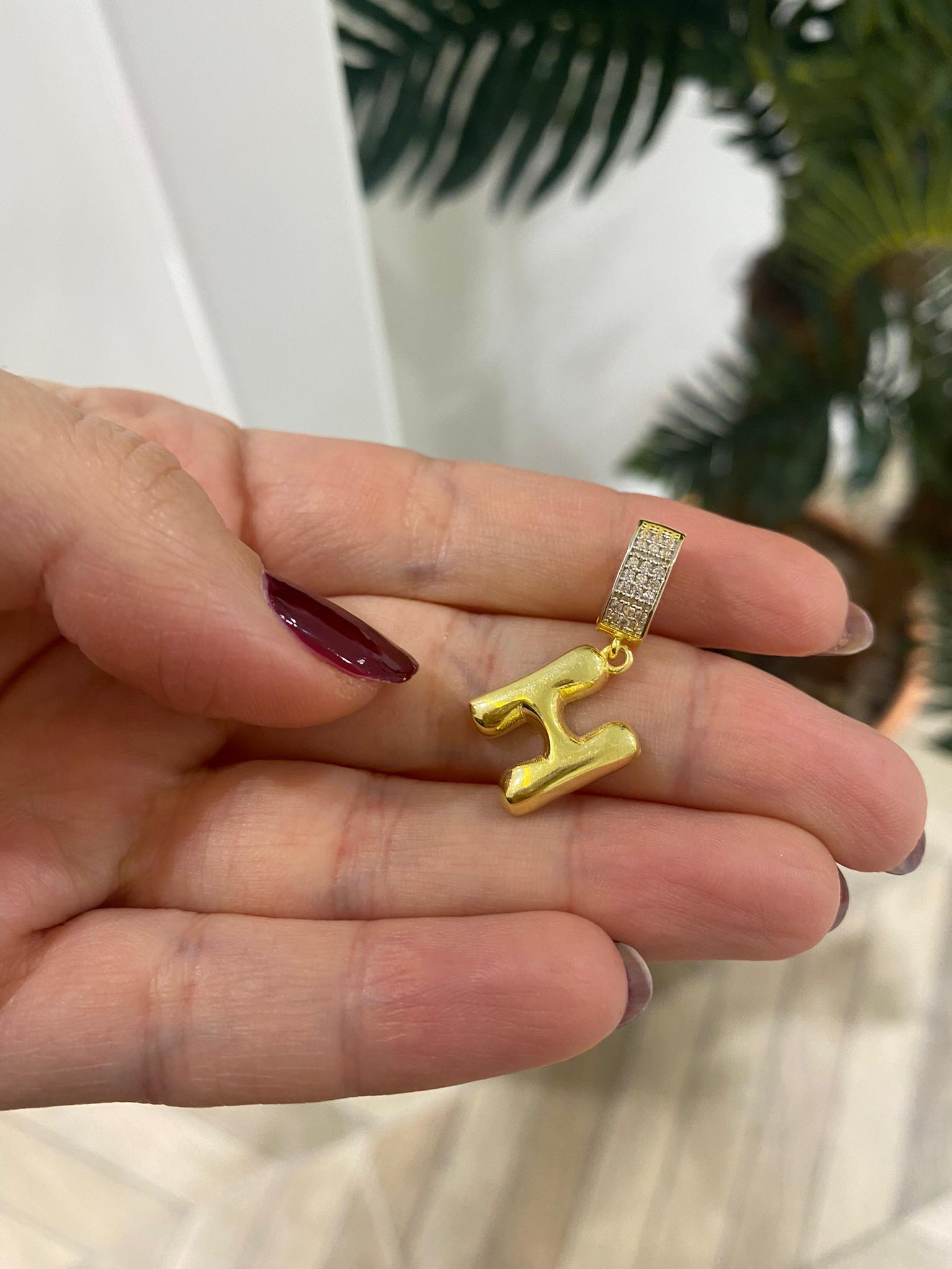 Kadın Gümüş Harf Charm