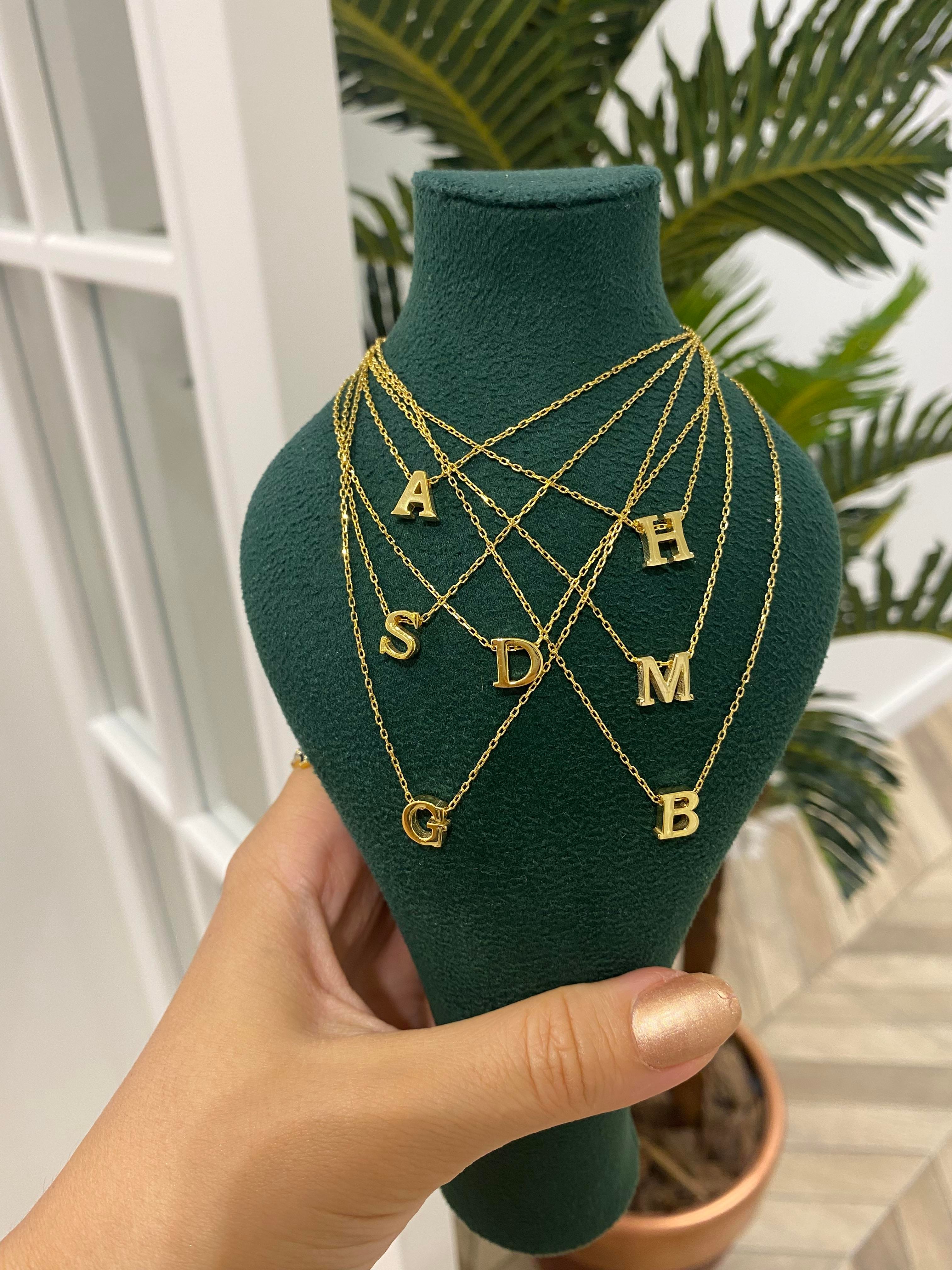 Kadın Gümüş Harf Kolye