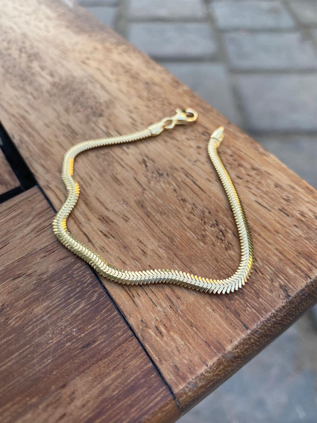 Kadın Gümüş İnce İthal Yassı Bileklik