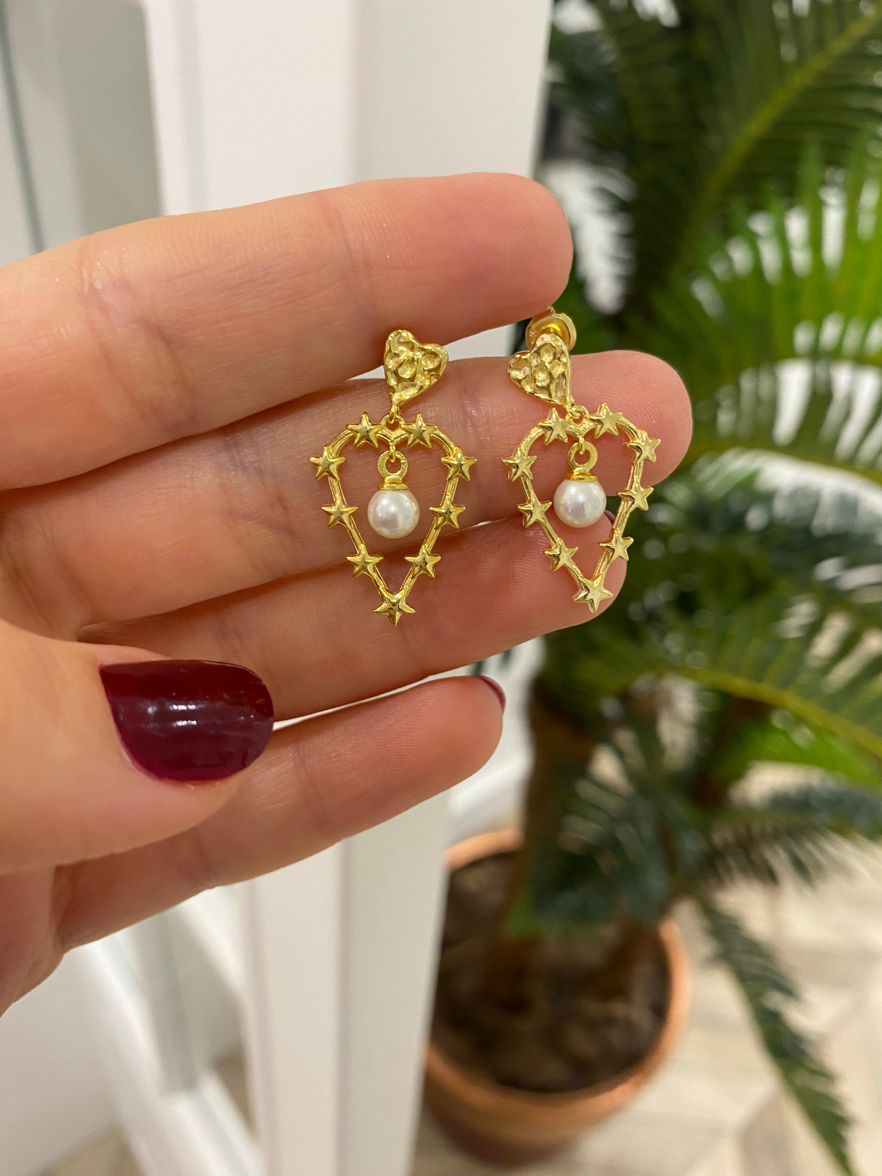 Kadın Gümüş İncili Küpe