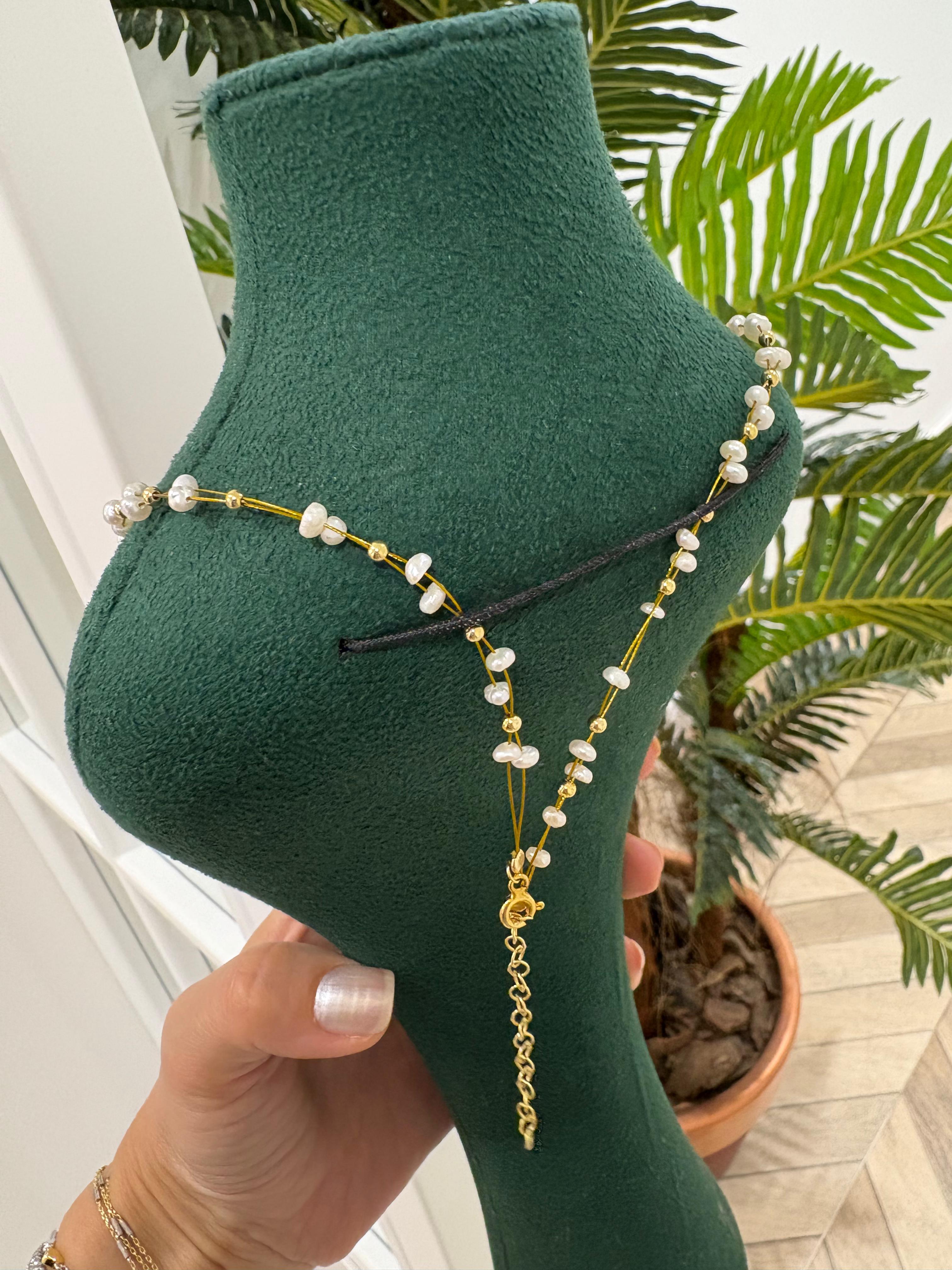 Kadın Gümüş İncili Tasarım Kolye