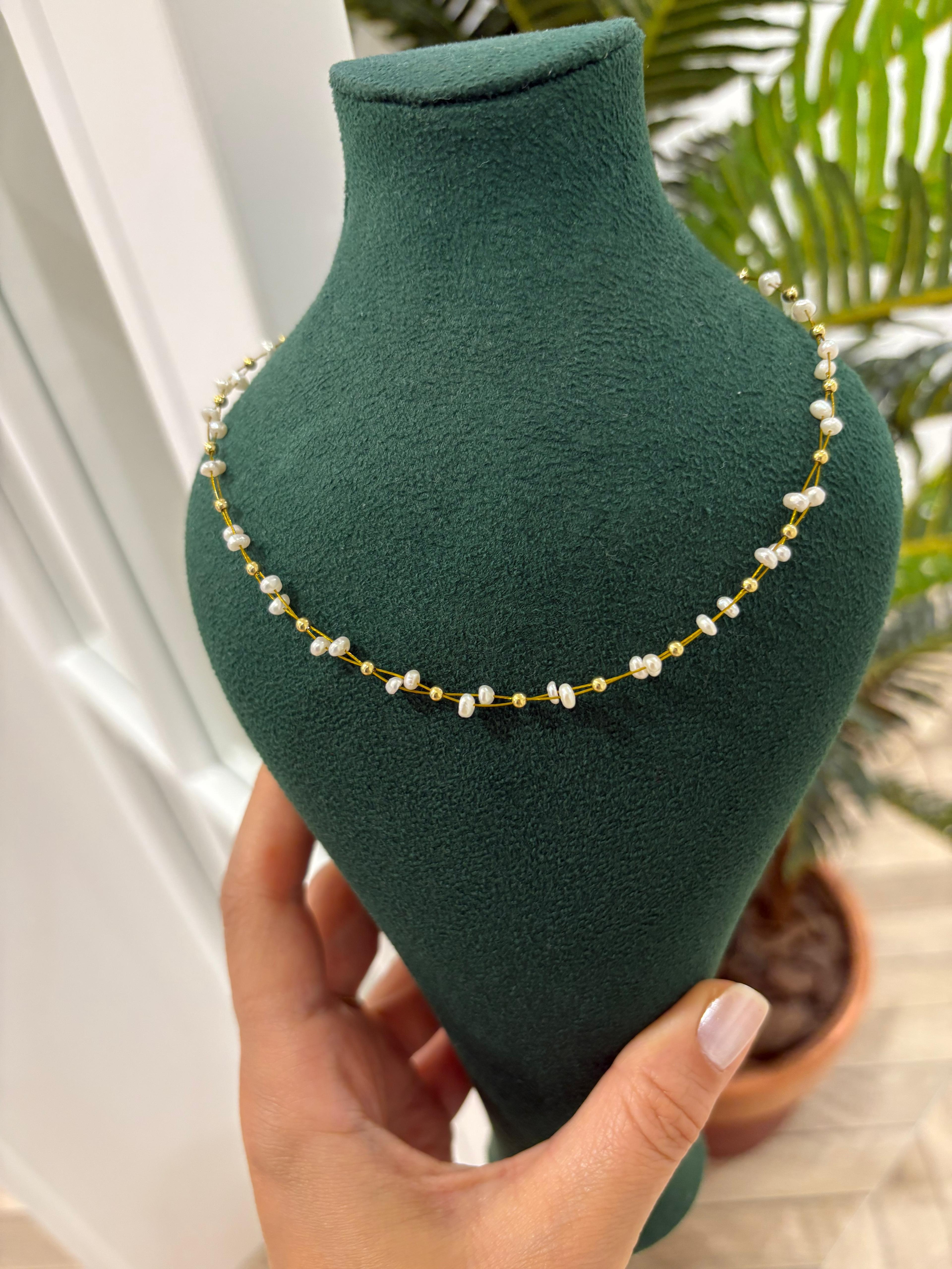 Kadın Gümüş İncili Tasarım Kolye