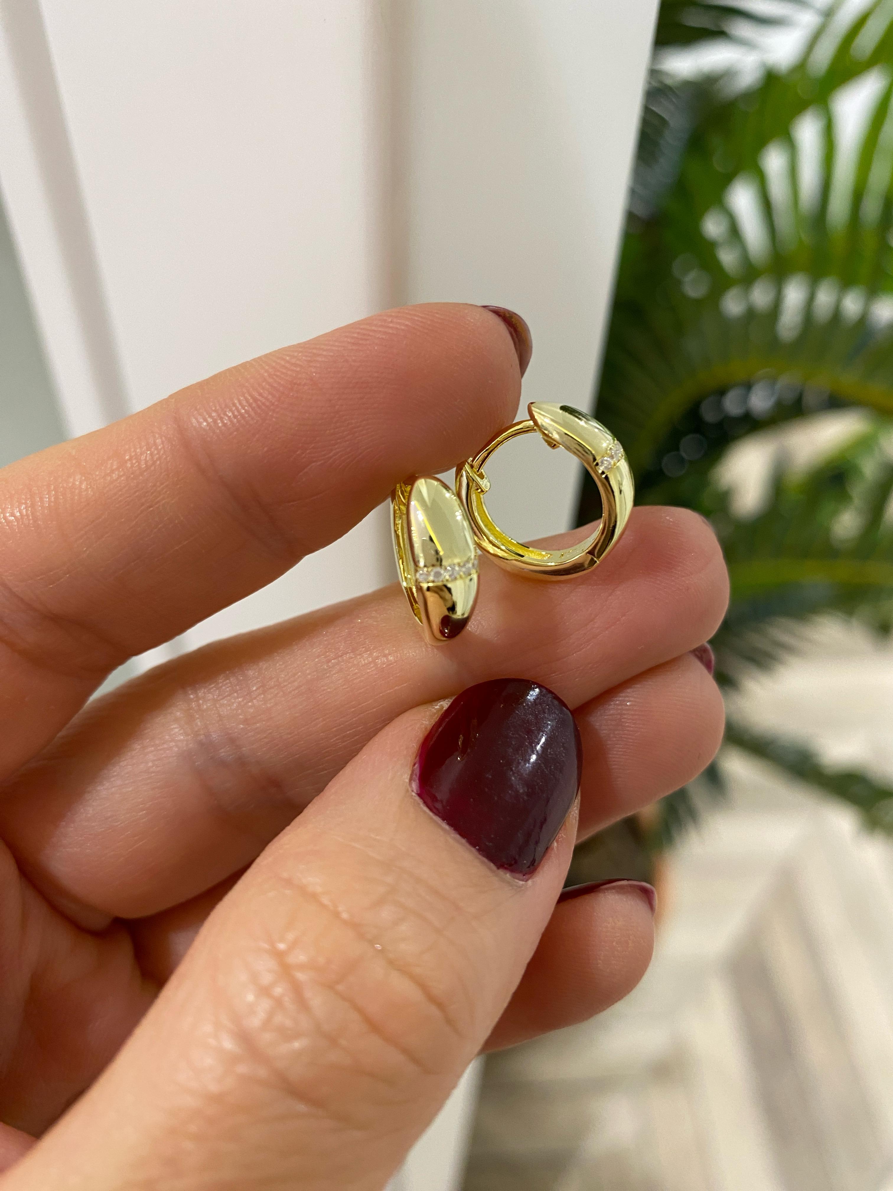 Kadın Gümüş İthal Halka Küpe