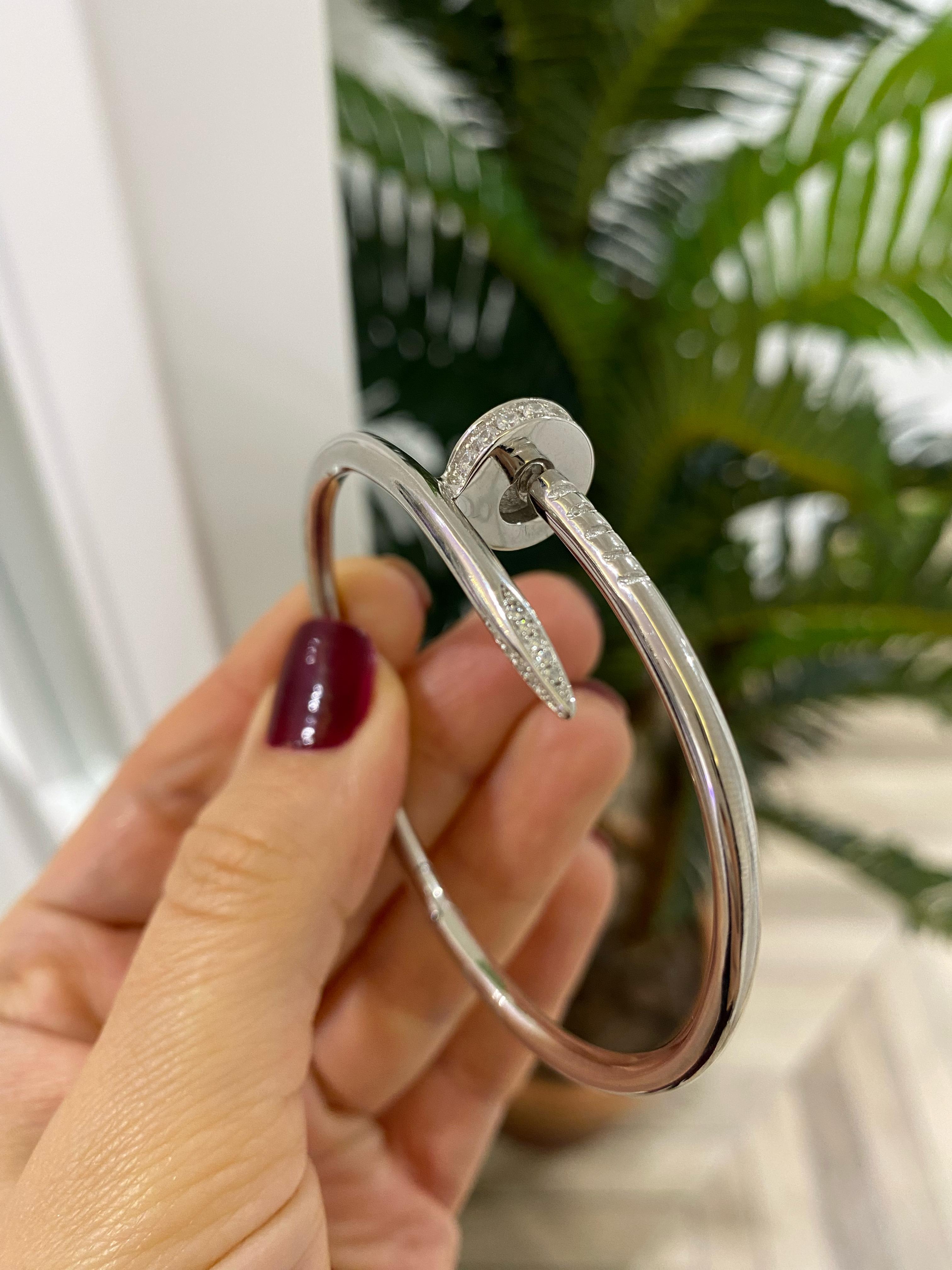 Kadın Gümüş İthal Kalın Çivi Bileklik