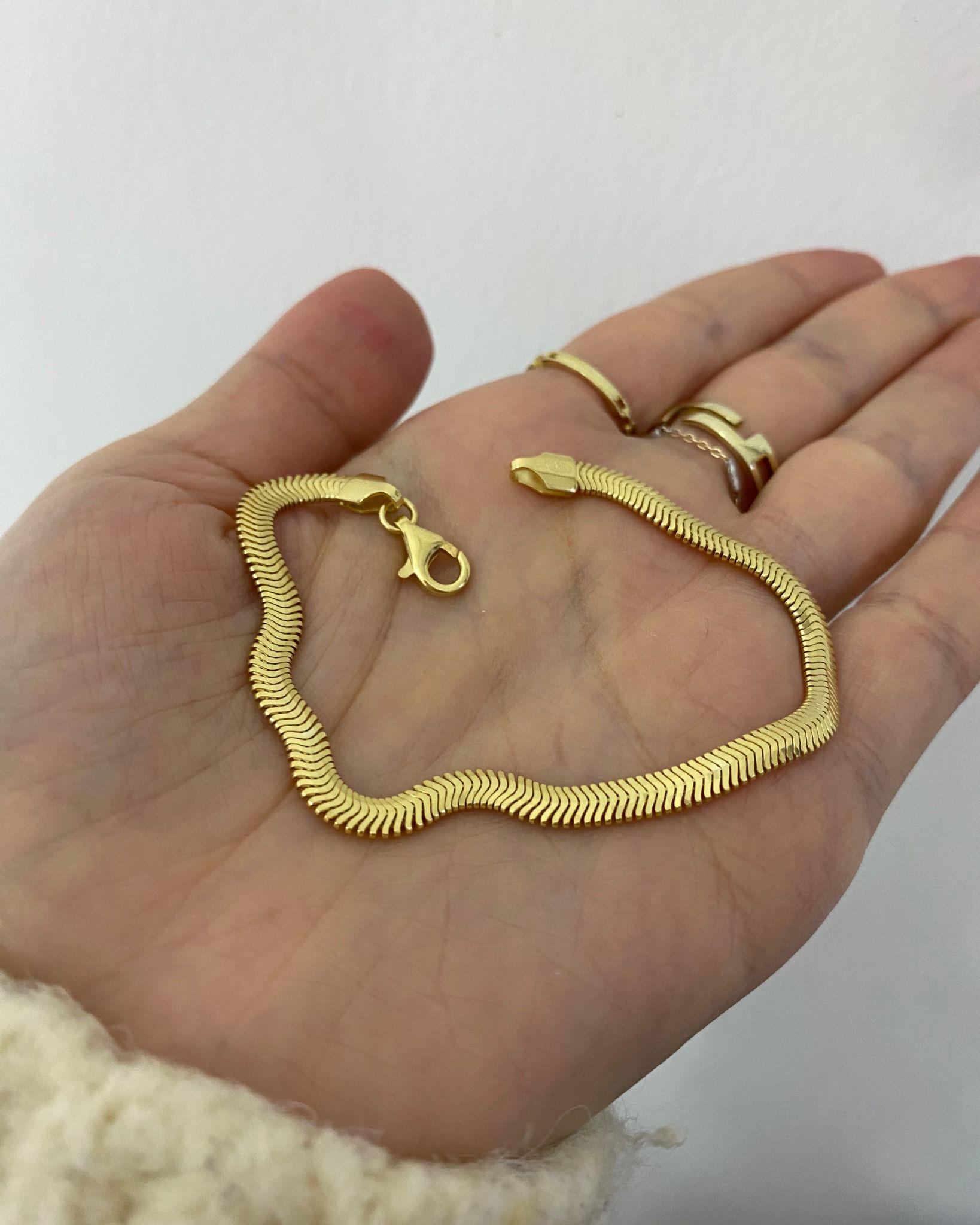 Kadın Gümüş İthal Yassı Bileklik