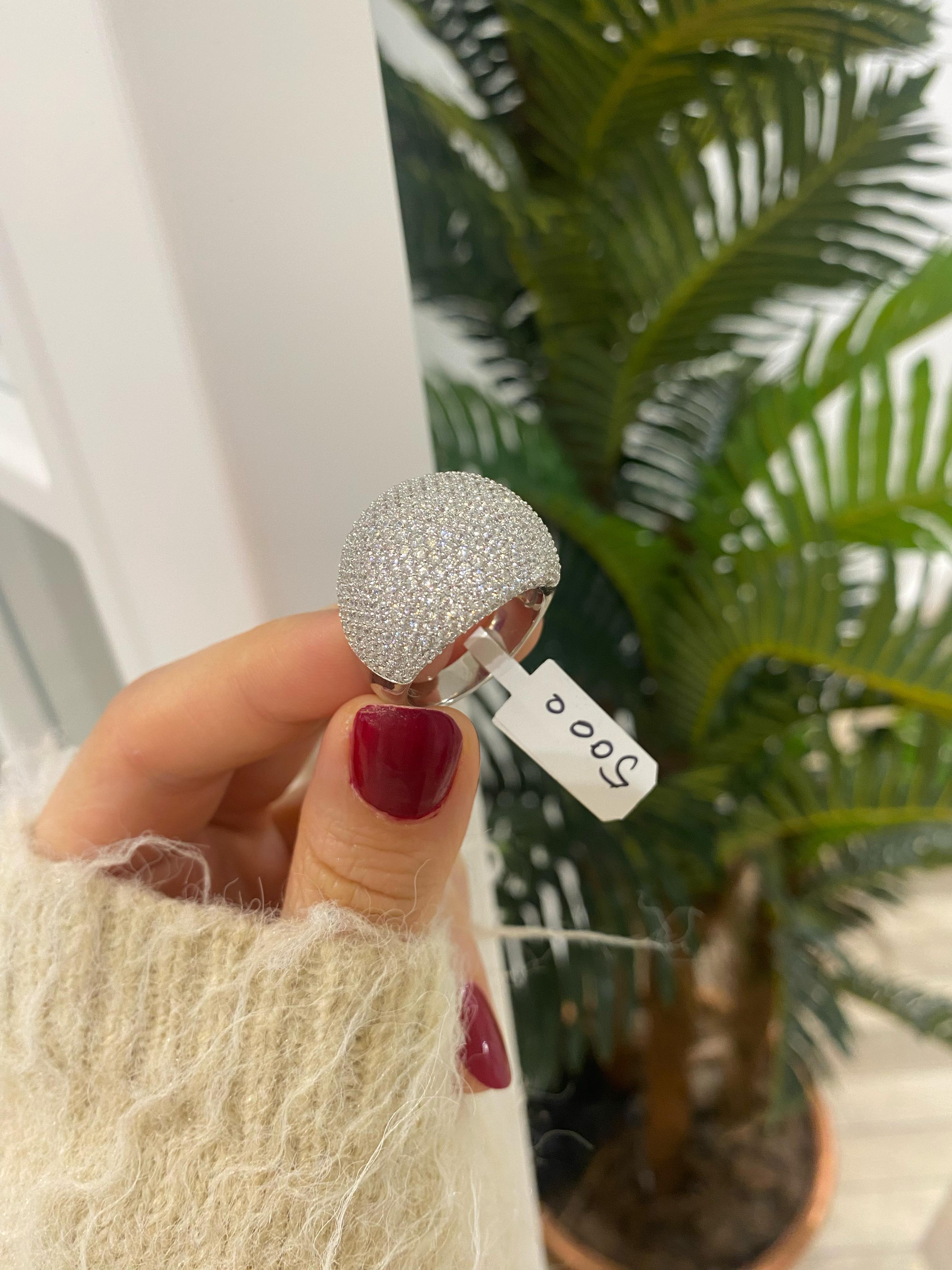 Kadın Gümüş İthal Zirkon Taşlı Yüzük