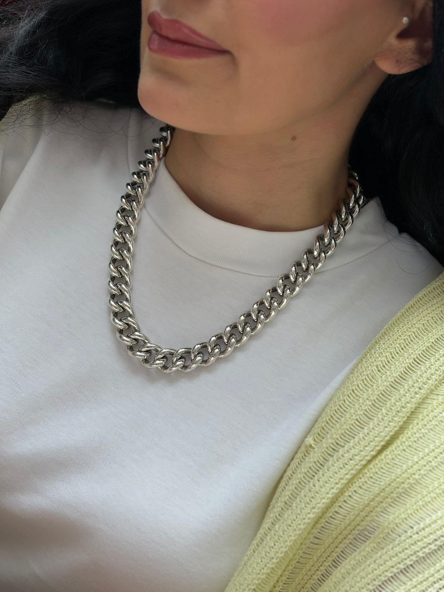 Kadın Gümüş Kalın Gurmet Kolye