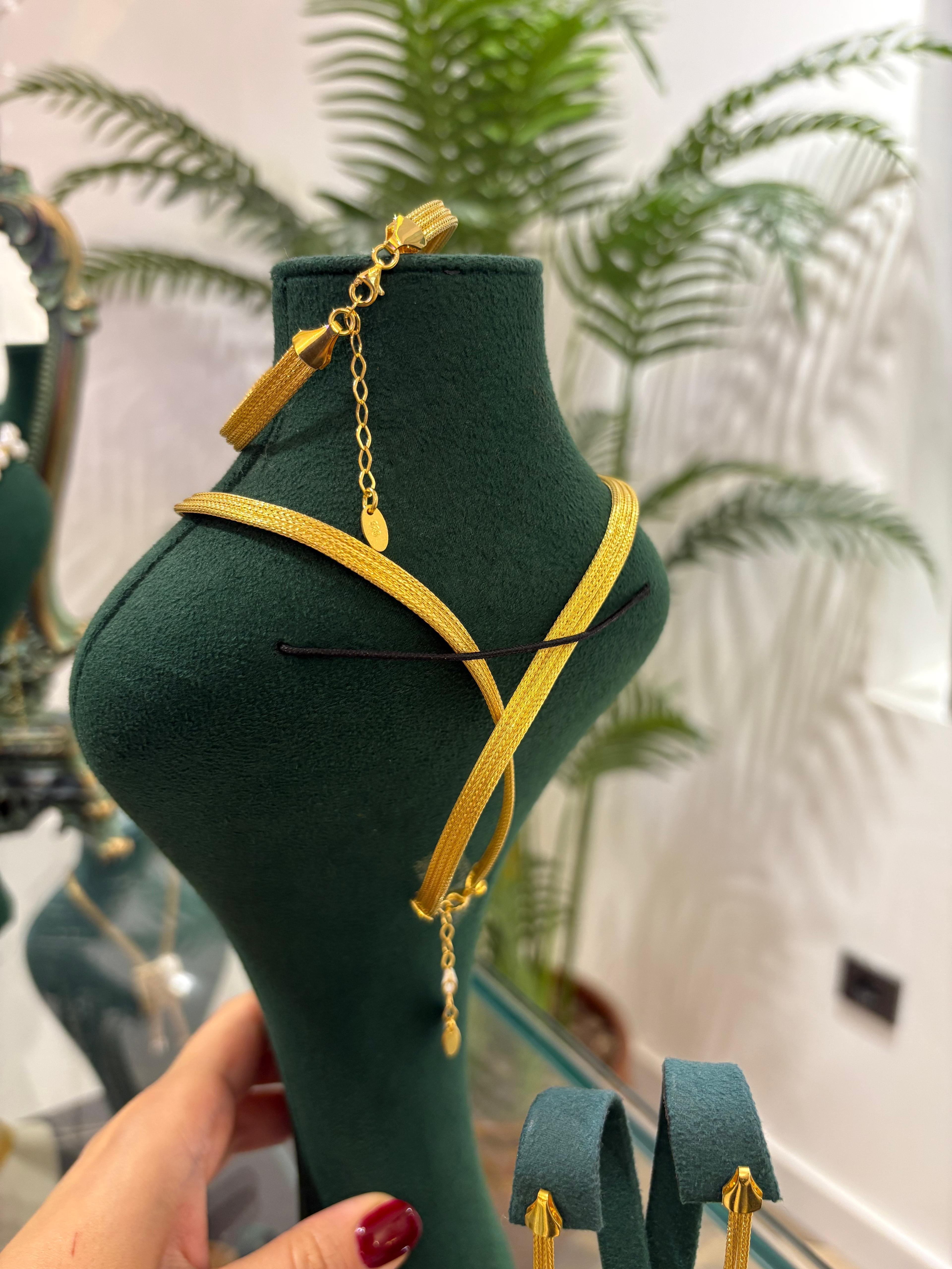 Kadın Gümüş Kayzen Düğün Set Takımı 2